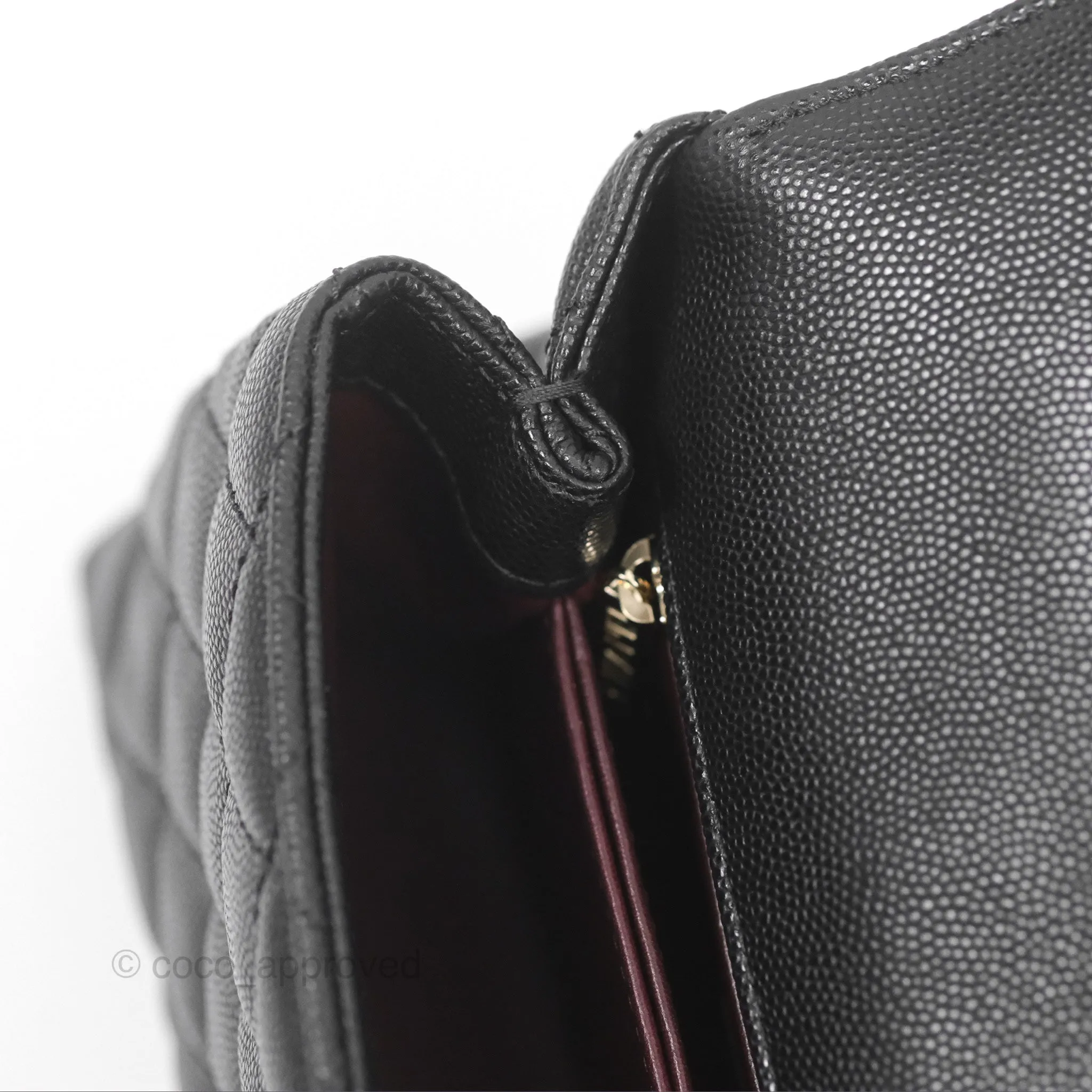 Chanel Small Coco Handle Quilted Black Caviar Gold Hardware Embossed Lizard Handle