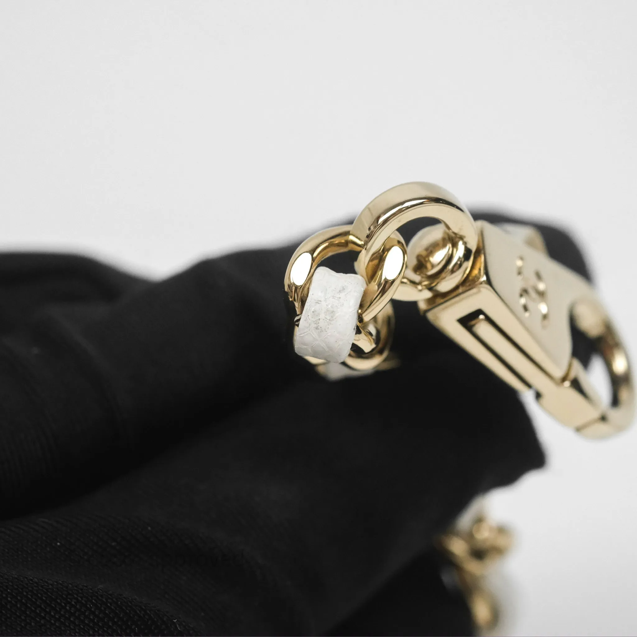 Chanel Small Coco Handle Quilted White Caviar Gold Hardware
