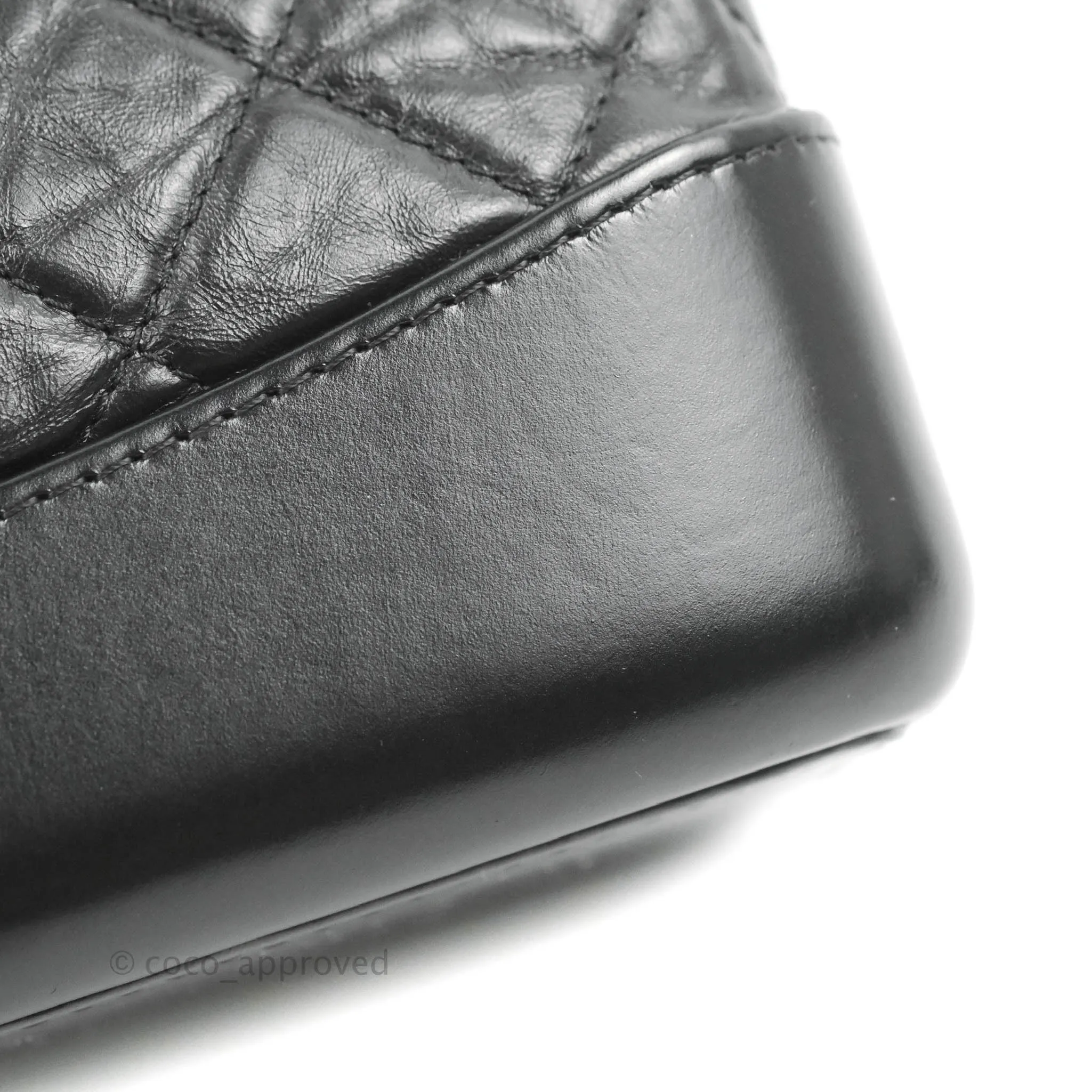 Chanel Small Gabrielle Backpack Black Aged Calfskin