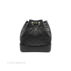 Chanel Small Gabrielle Backpack Black Aged Calfskin