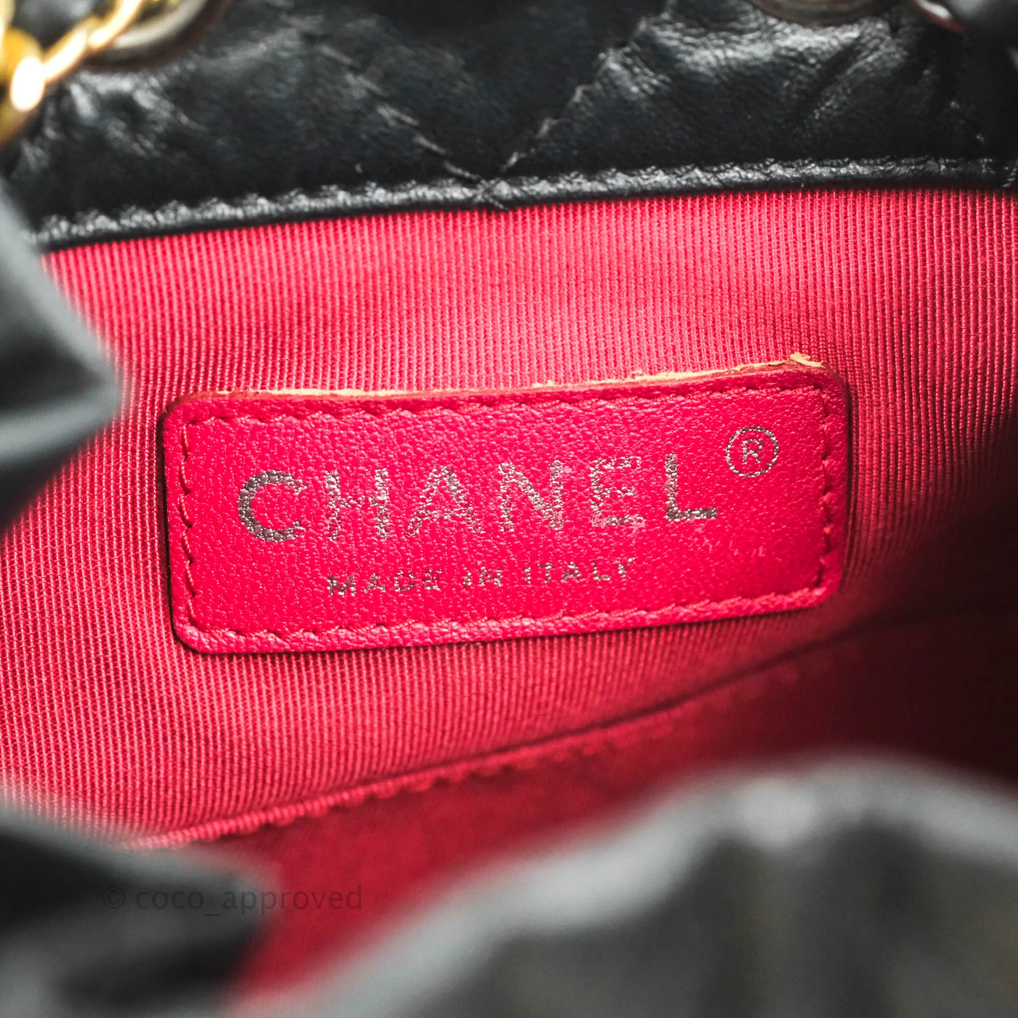 Chanel Small Gabrielle Backpack Black Aged Calfskin