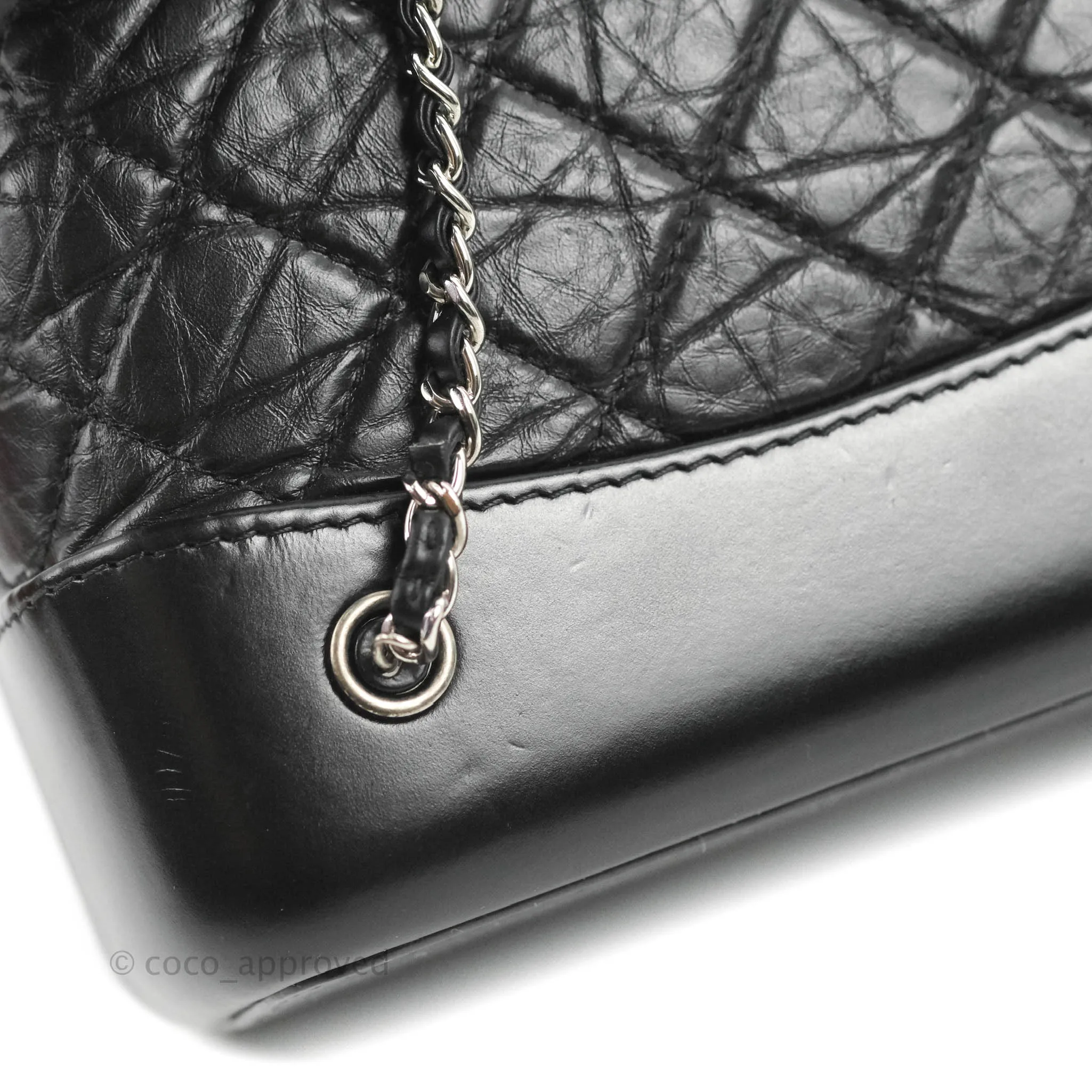 Chanel Small Gabrielle Backpack Black Aged Calfskin