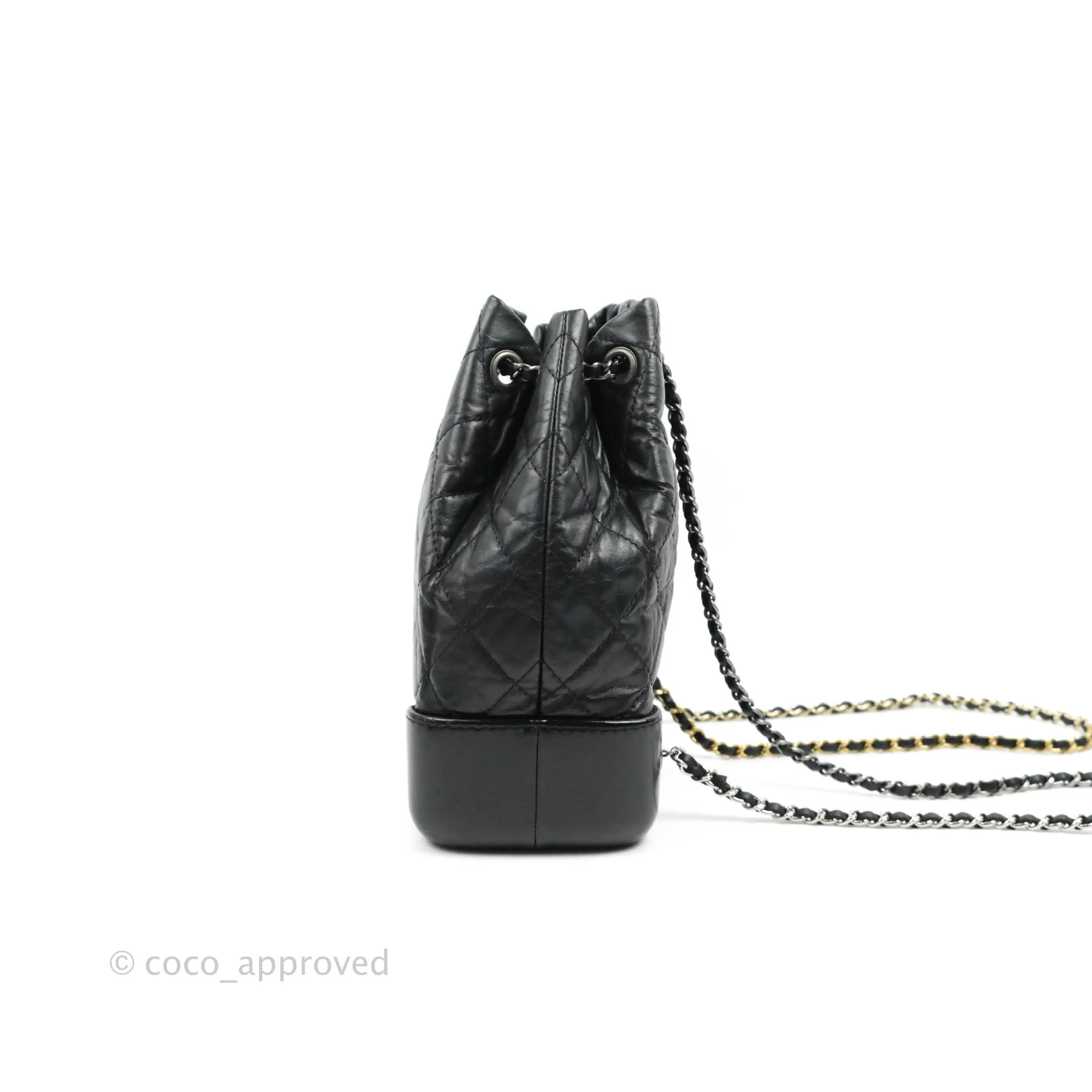 Chanel Small Gabrielle Backpack Black Aged Calfskin