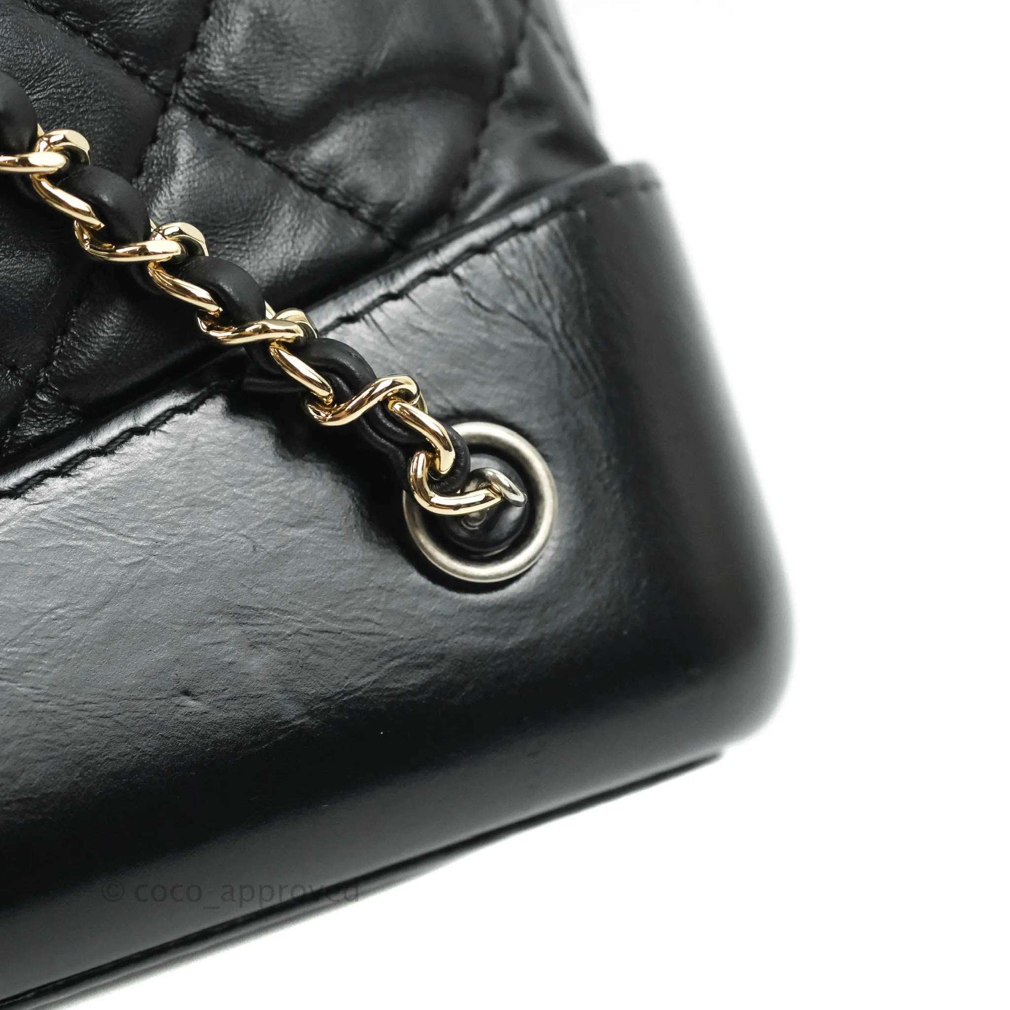 Chanel Small Gabrielle Backpack Black Aged Calfskin