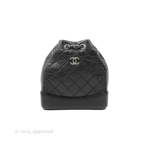 Chanel Small Gabrielle Backpack Black Aged Calfskin