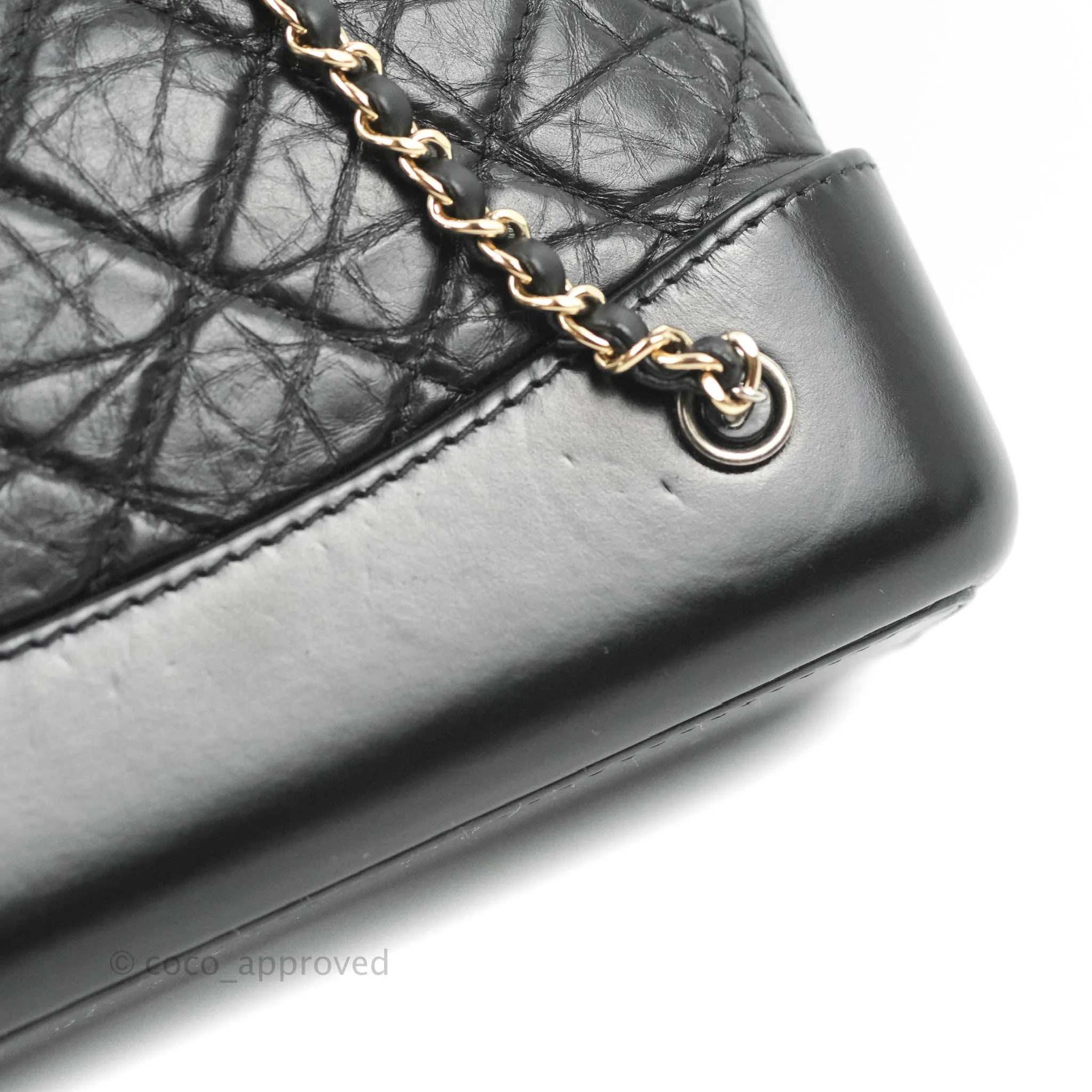 Chanel Small Gabrielle Backpack Black Aged Calfskin