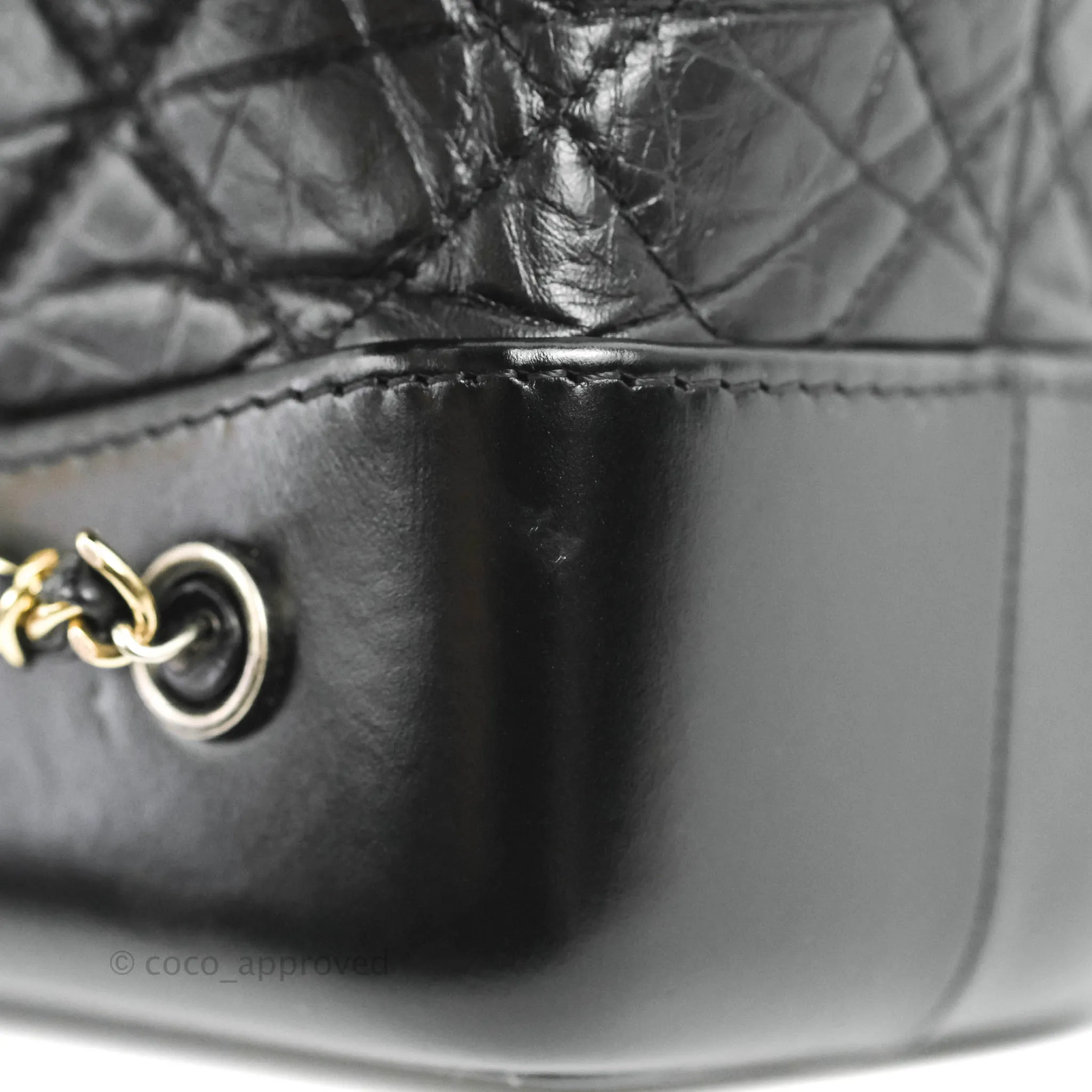 Chanel Small Gabrielle Backpack Black Aged Calfskin