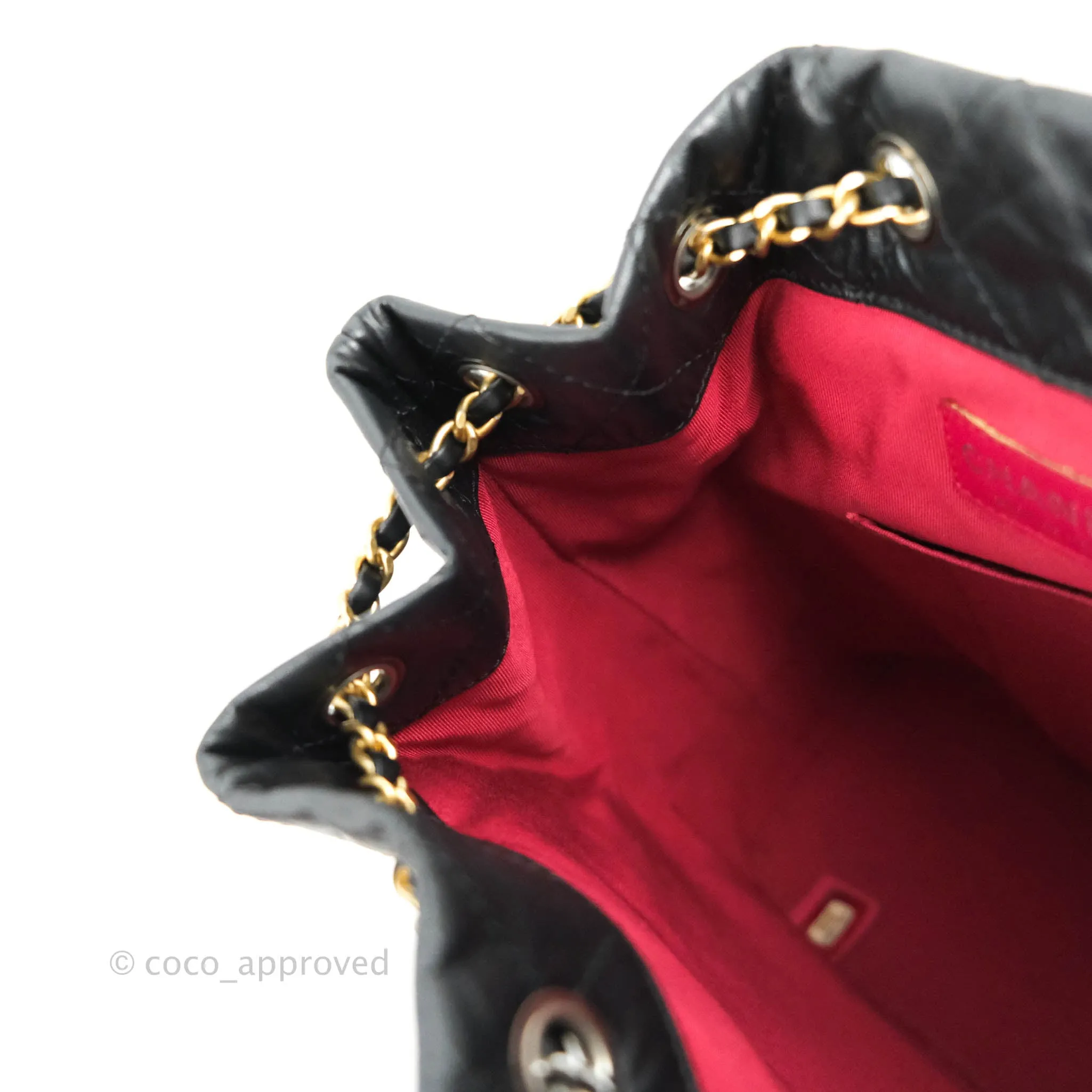 Chanel Small Gabrielle Backpack Black Aged Calfskin
