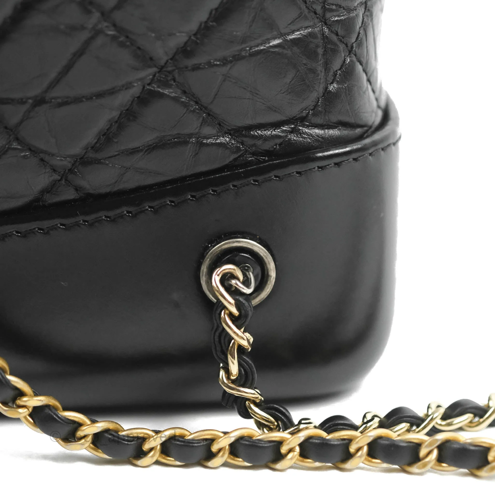 Chanel Small Gabrielle Backpack Black Aged Calfskin