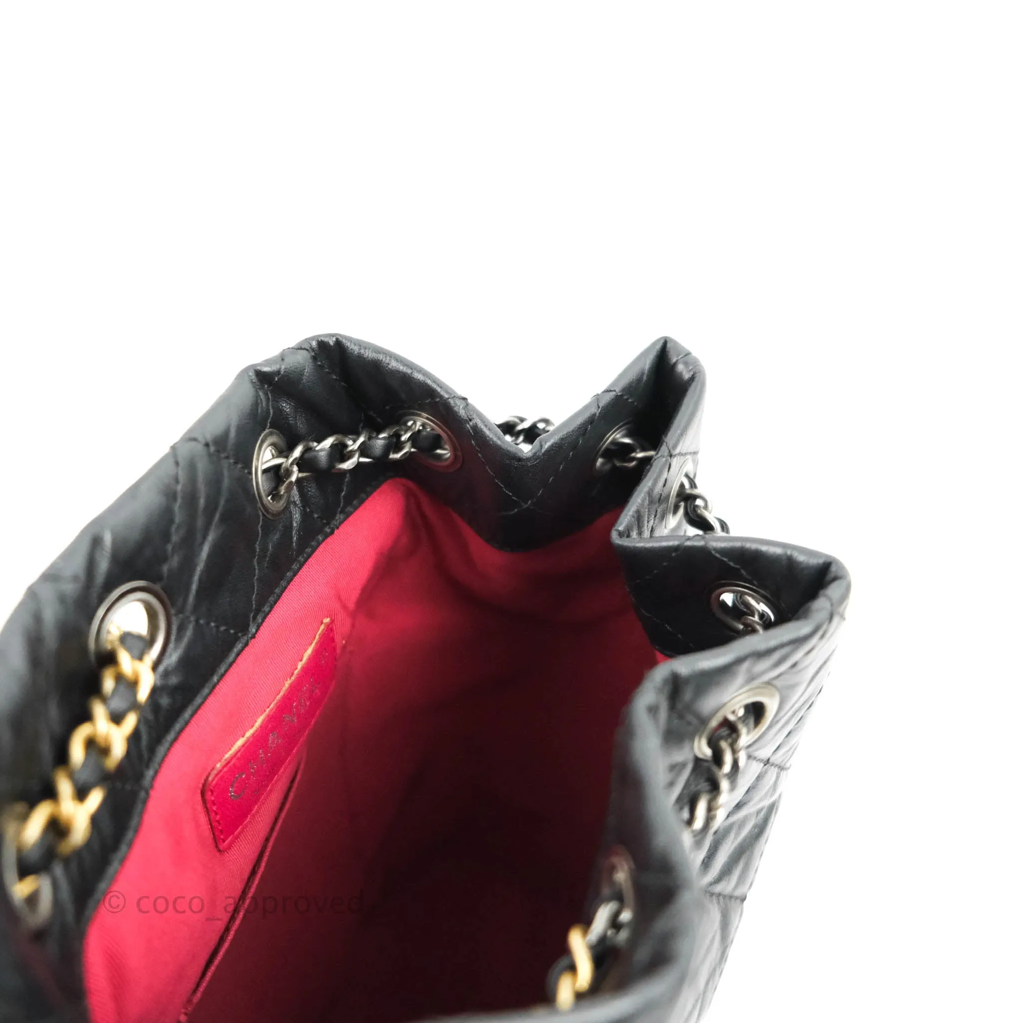Chanel Small Gabrielle Backpack Black Aged Calfskin