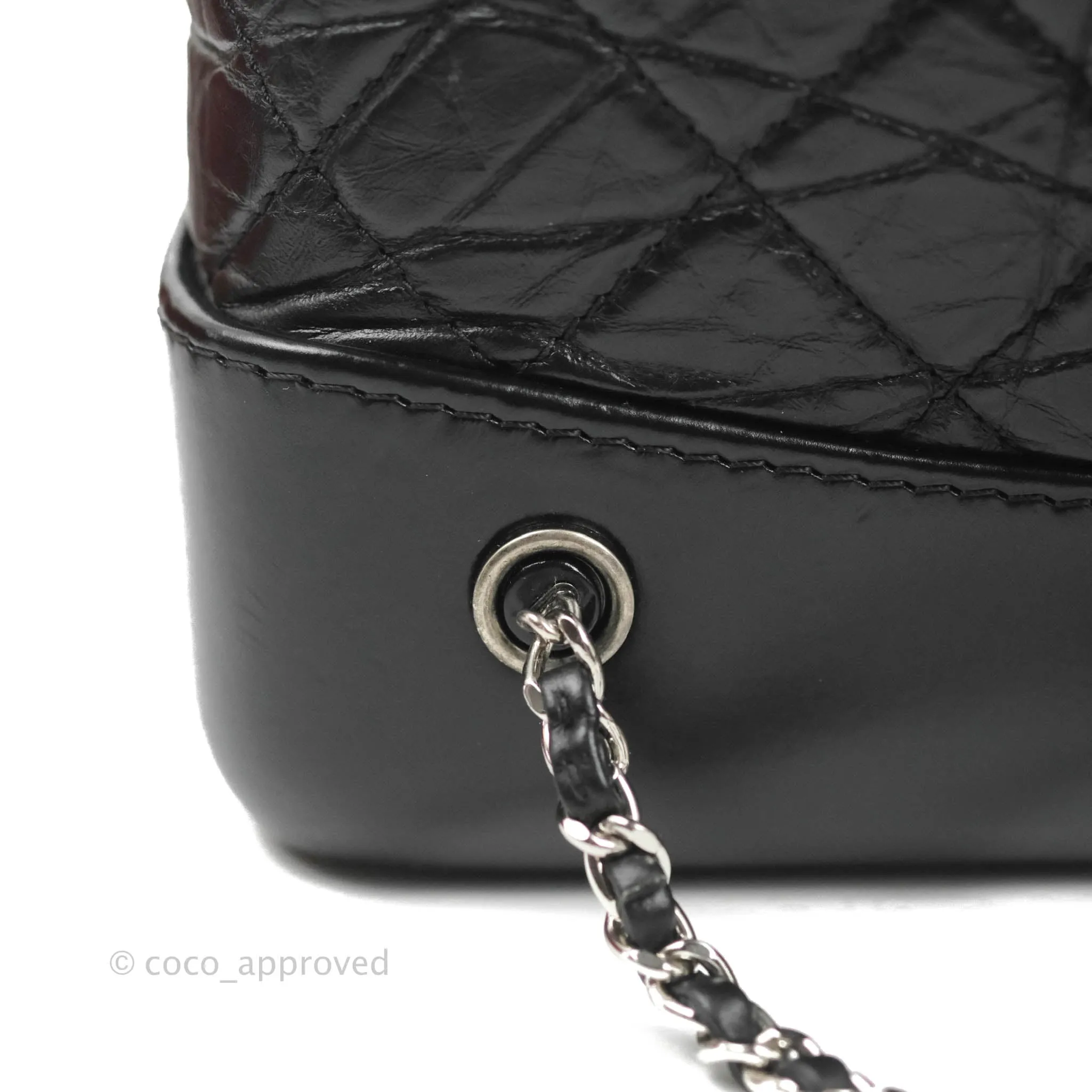 Chanel Small Gabrielle Backpack Black Aged Calfskin