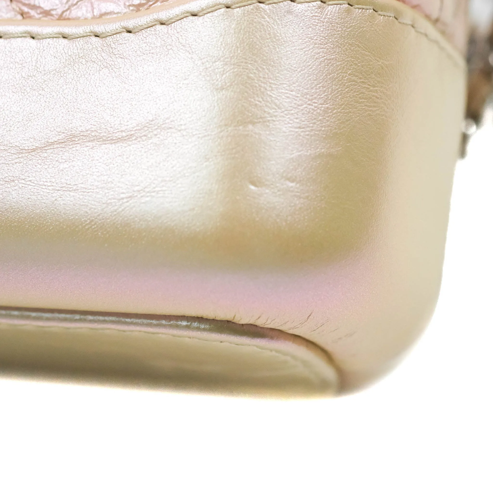 Chanel Small Gabrielle Hobo Iridescent Pink Aged Calfskin Mixed Hardware