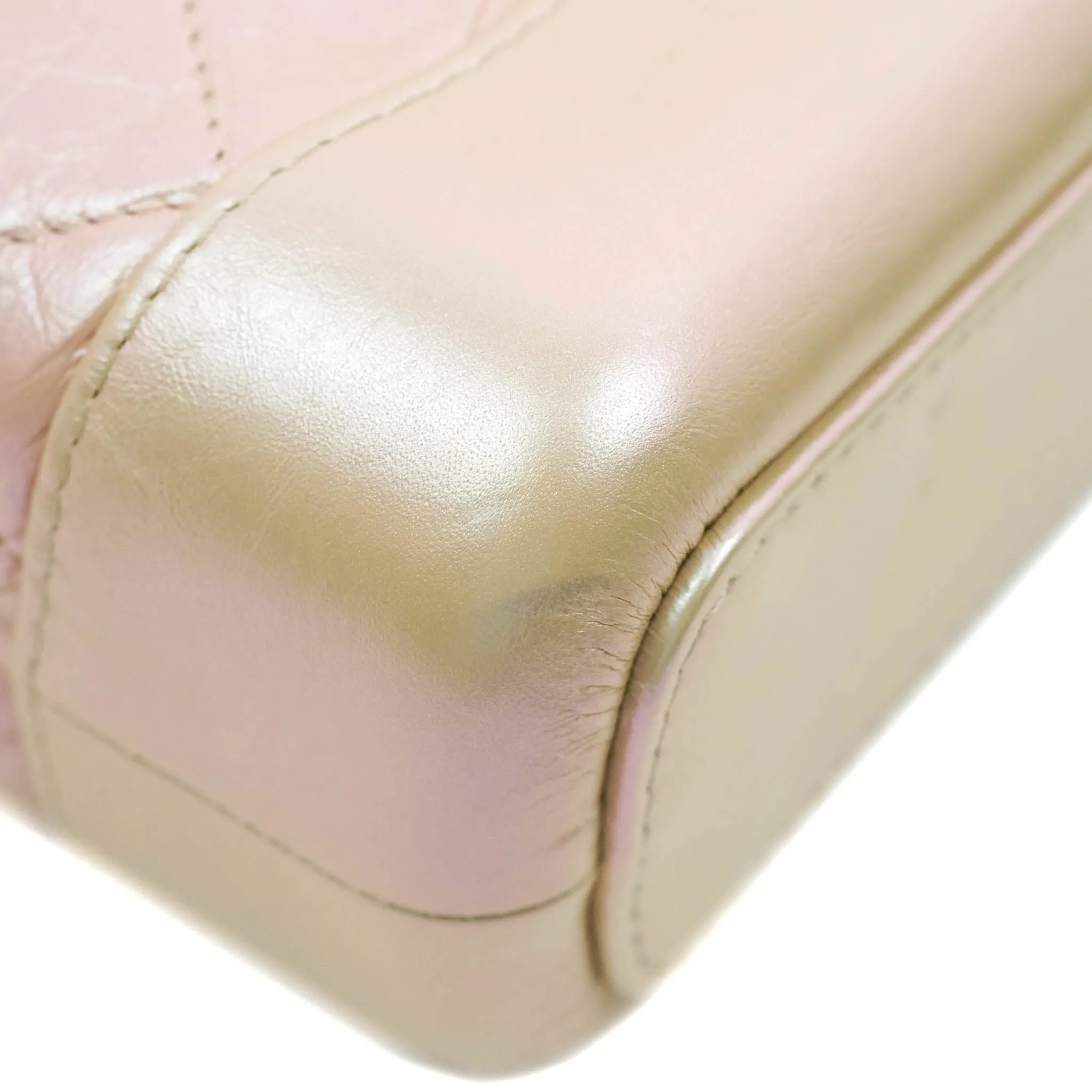 Chanel Small Gabrielle Hobo Iridescent Pink Aged Calfskin Mixed Hardware
