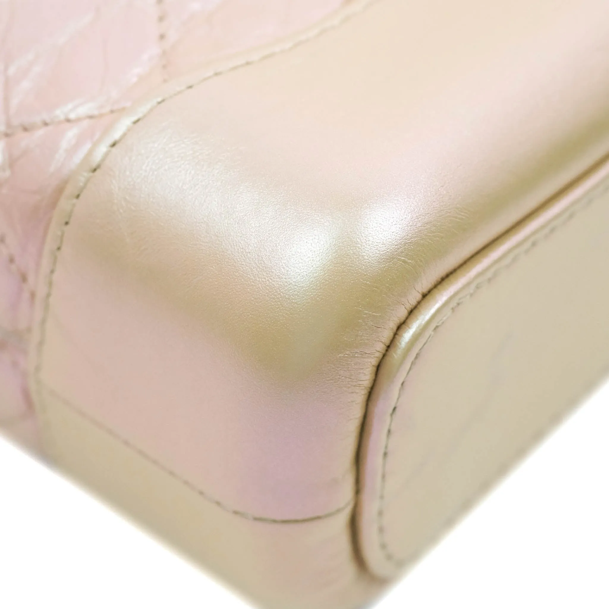 Chanel Small Gabrielle Hobo Iridescent Pink Aged Calfskin Mixed Hardware