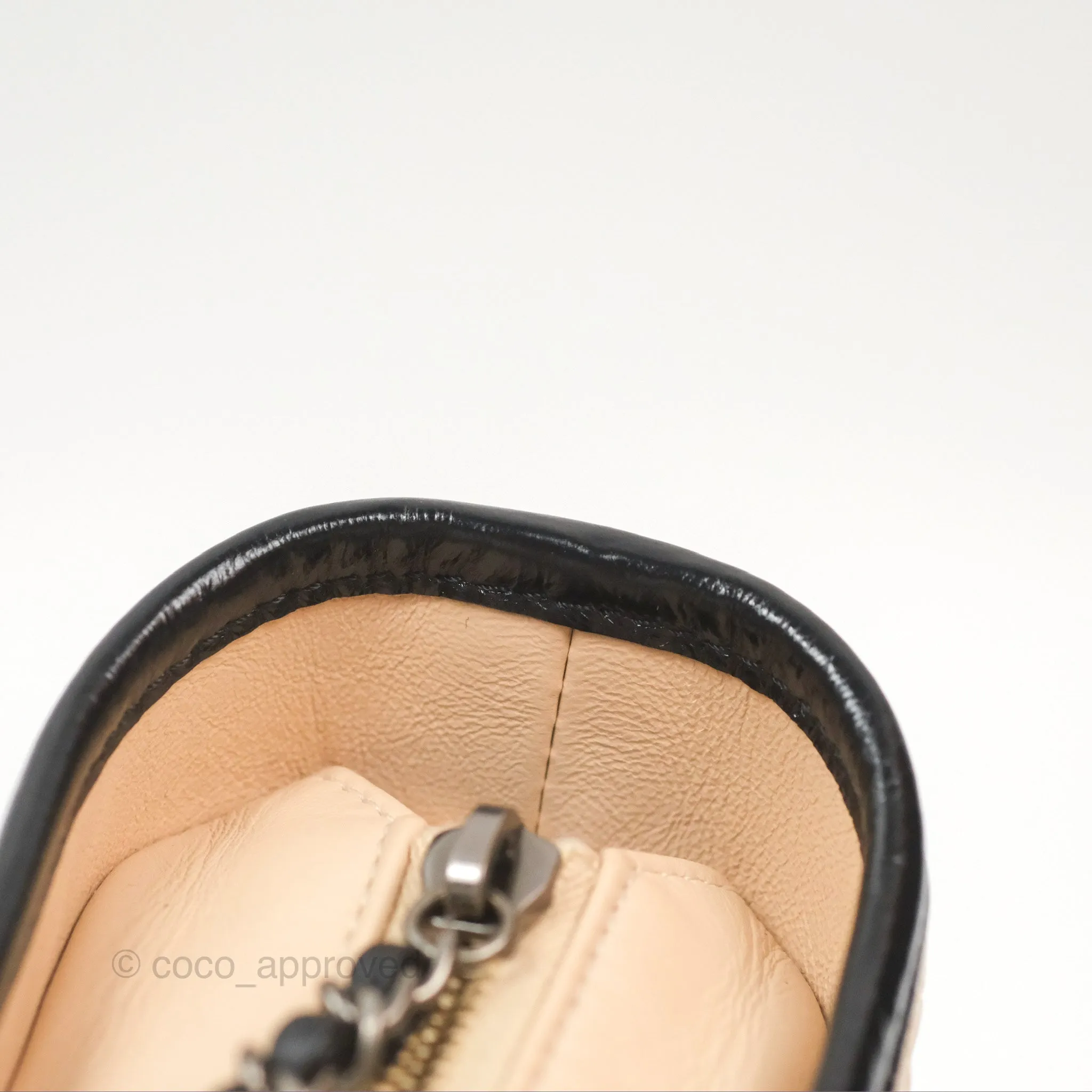 Chanel Small Gabrielle Hobo Quilted Beige Black Aged Calfskin