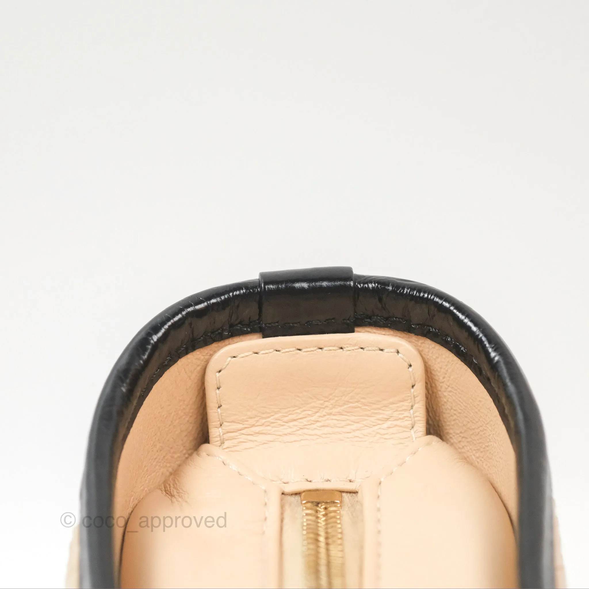 Chanel Small Gabrielle Hobo Quilted Beige Black Aged Calfskin