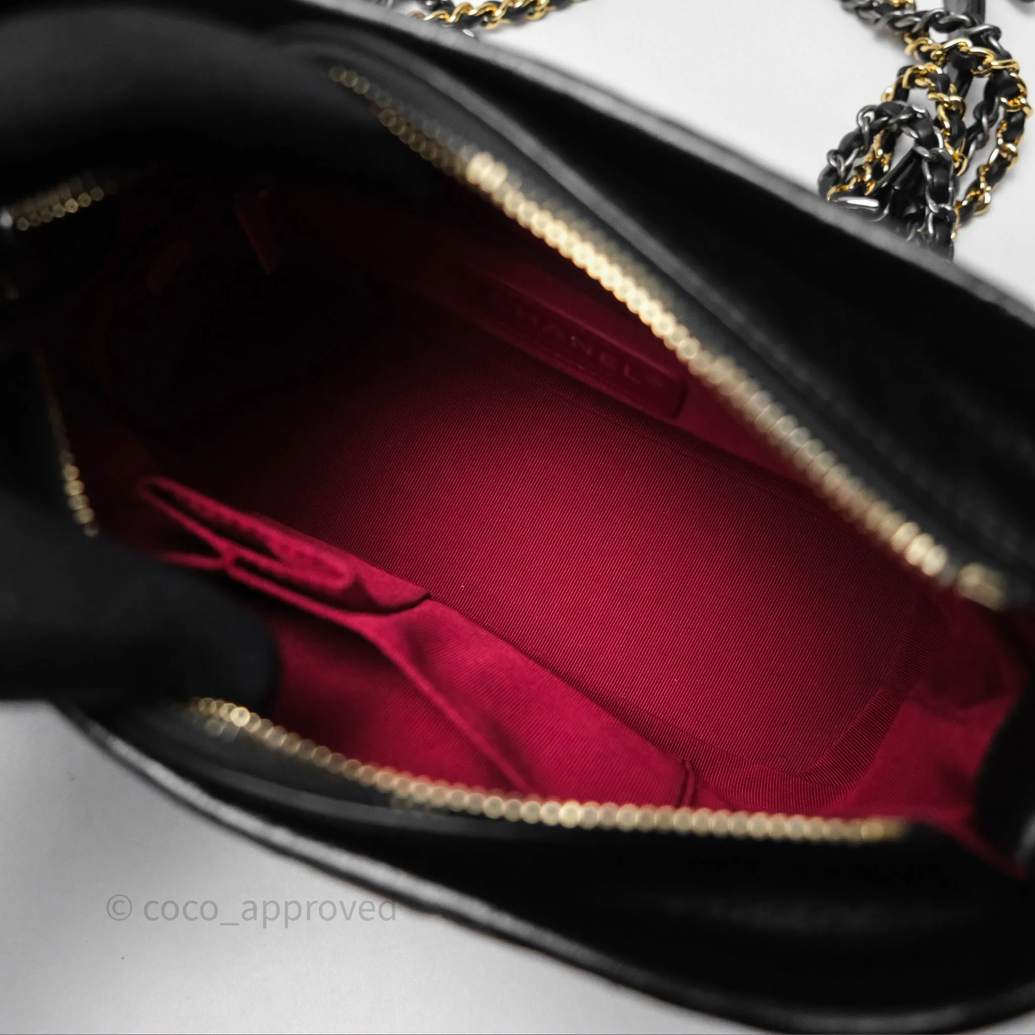 Chanel Small Gabrielle Hobo Quilted Black Aged Calfskin