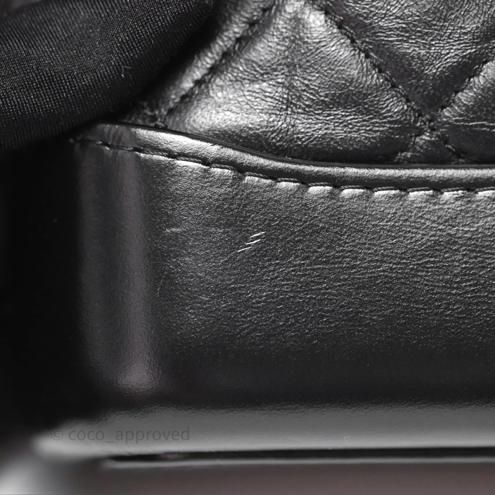 Chanel Small Gabrielle Hobo Quilted Black Aged Calfskin