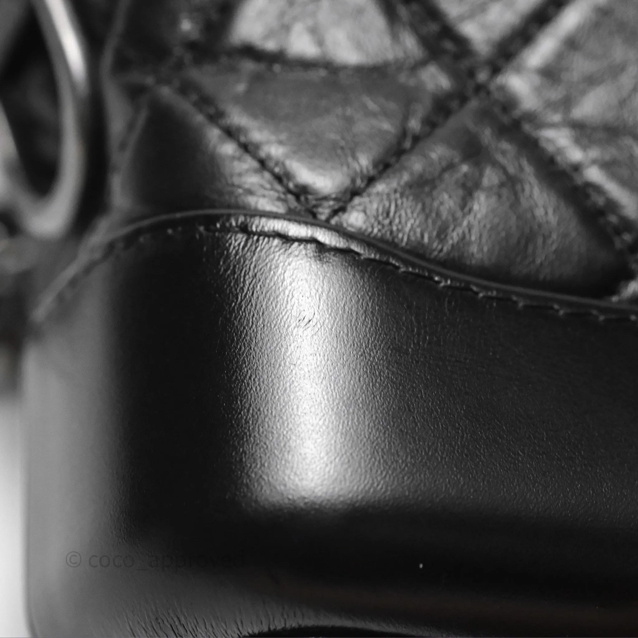 Chanel Small Gabrielle Hobo Quilted Black Aged Calfskin