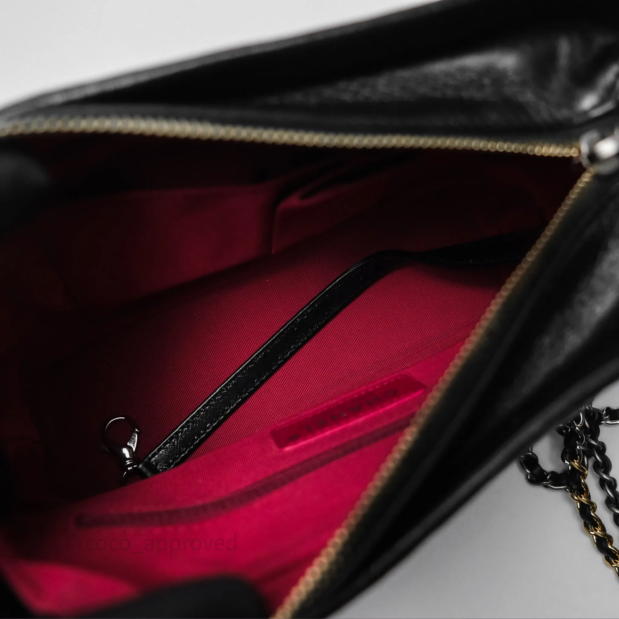 Chanel Small Gabrielle Hobo Quilted Black Aged Calfskin