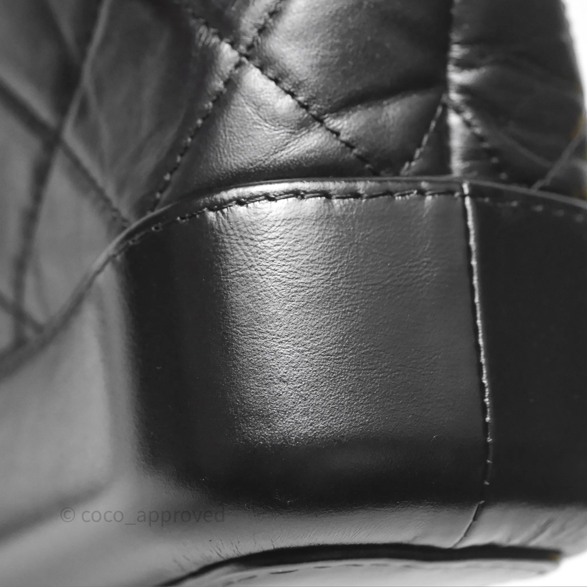 Chanel Small Gabrielle Hobo Quilted Black Aged Calfskin