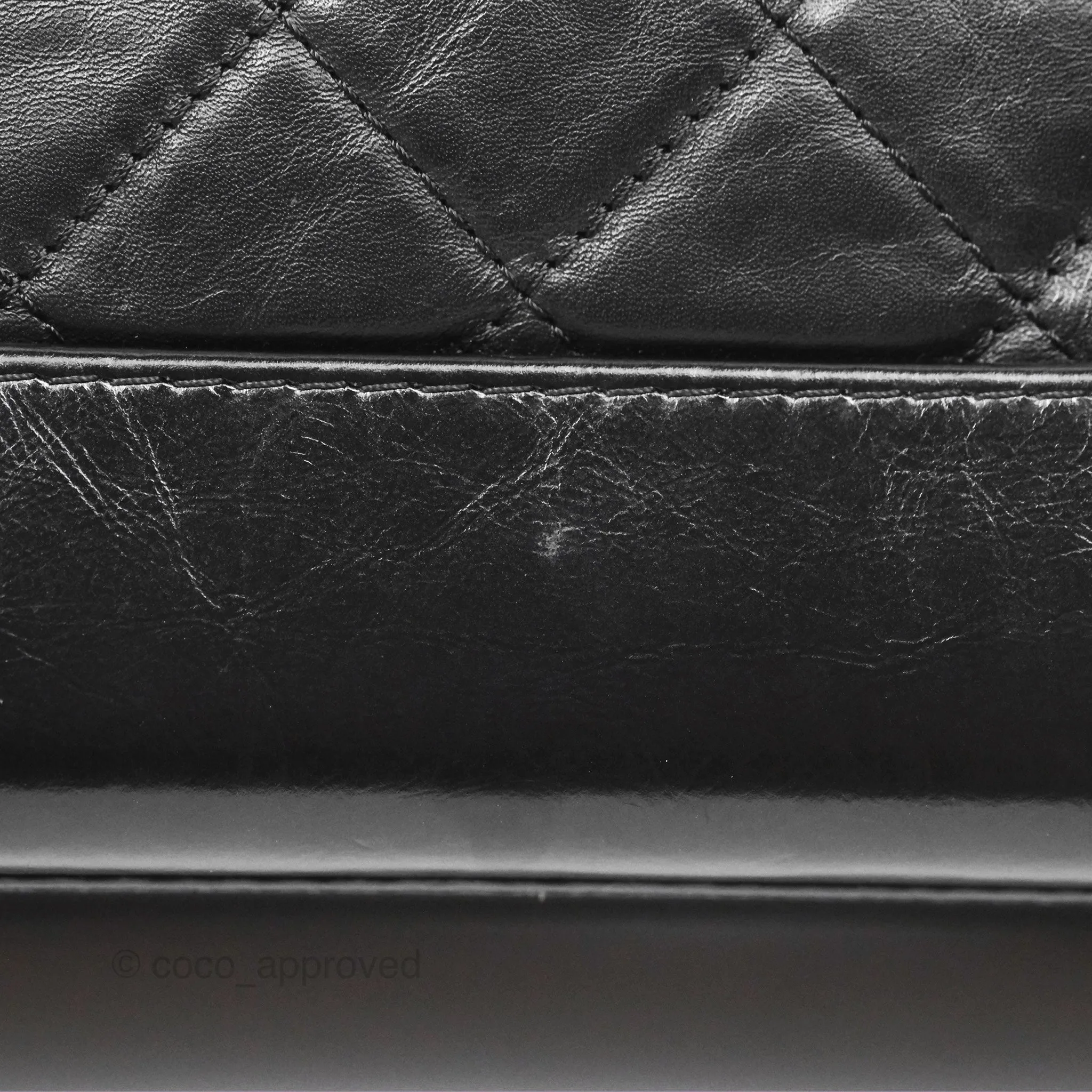 Chanel Small Gabrielle Hobo Quilted Black Aged Calfskin