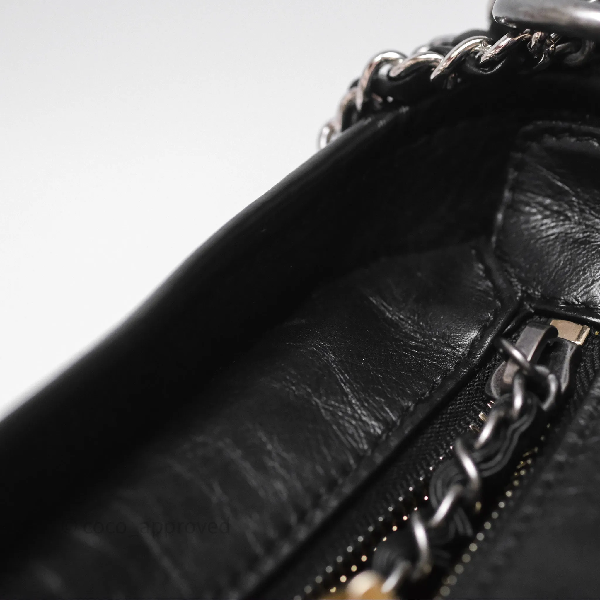 Chanel Small Gabrielle Hobo Quilted Black Aged Calfskin