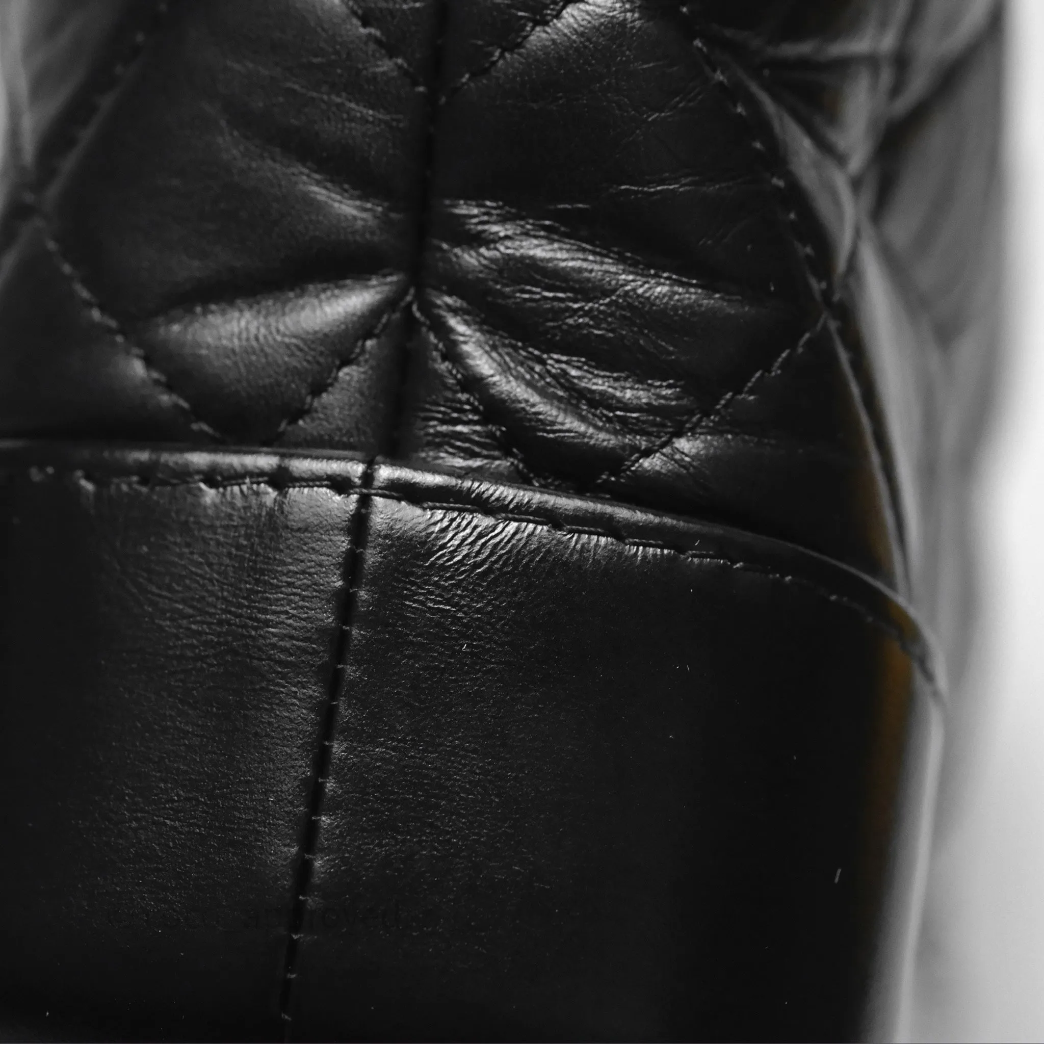 Chanel Small Gabrielle Hobo Quilted Black Aged Calfskin