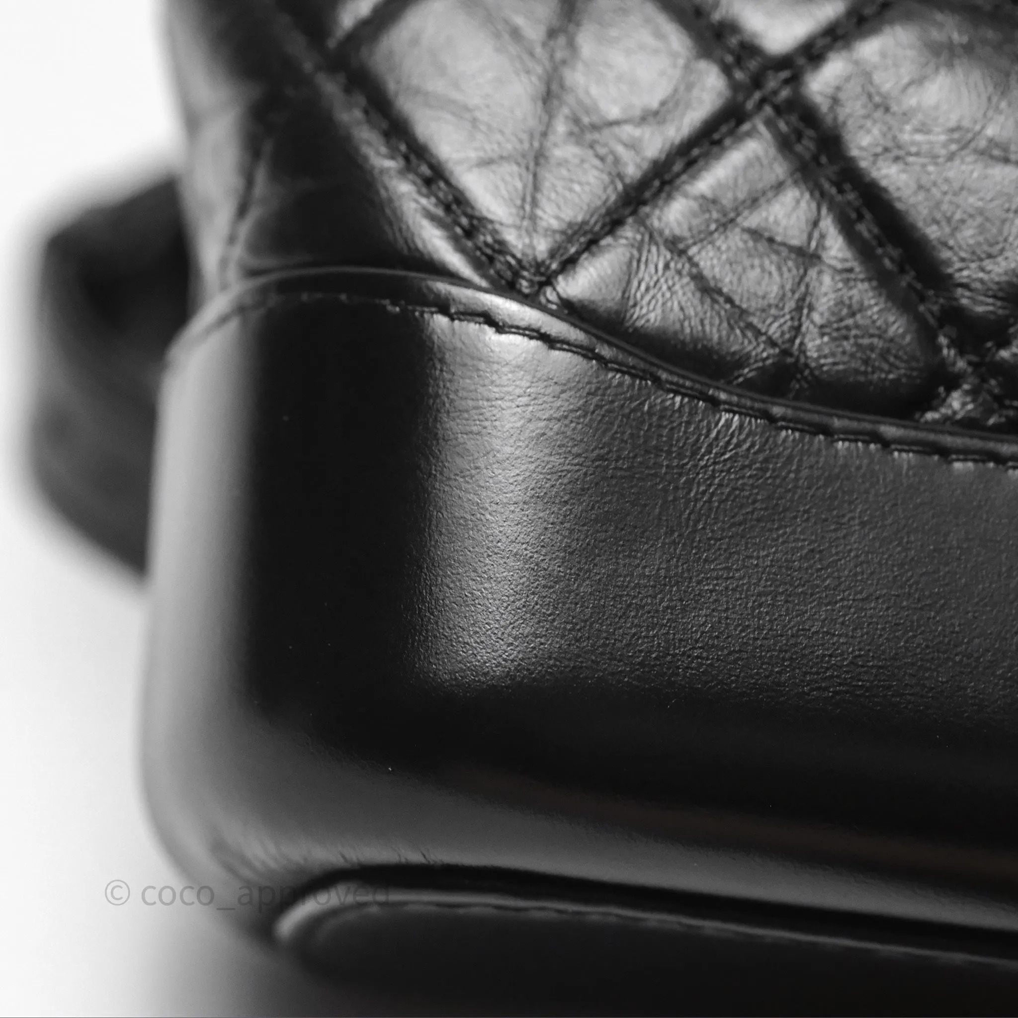 Chanel Small Gabrielle Hobo Quilted Black Aged Calfskin