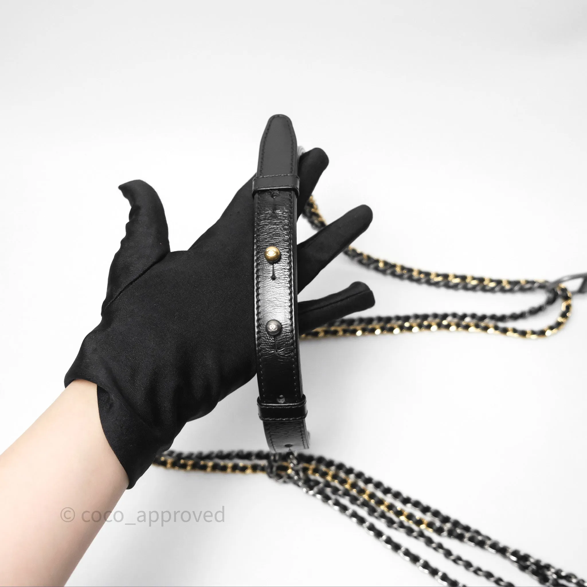 Chanel Small Gabrielle Hobo Quilted Black Aged Calfskin