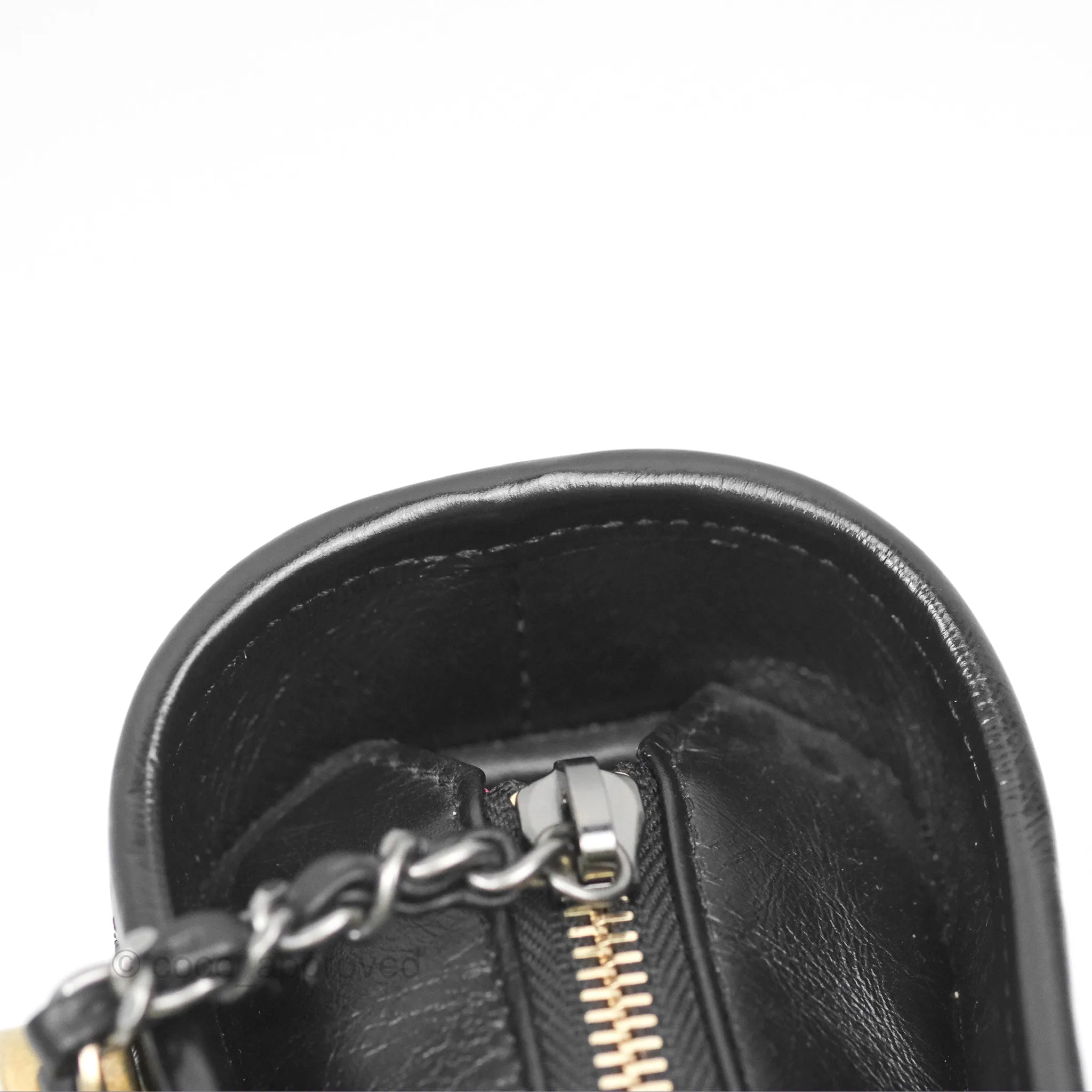 Chanel Small Gabrielle Hobo Quilted Black Aged Calfskin