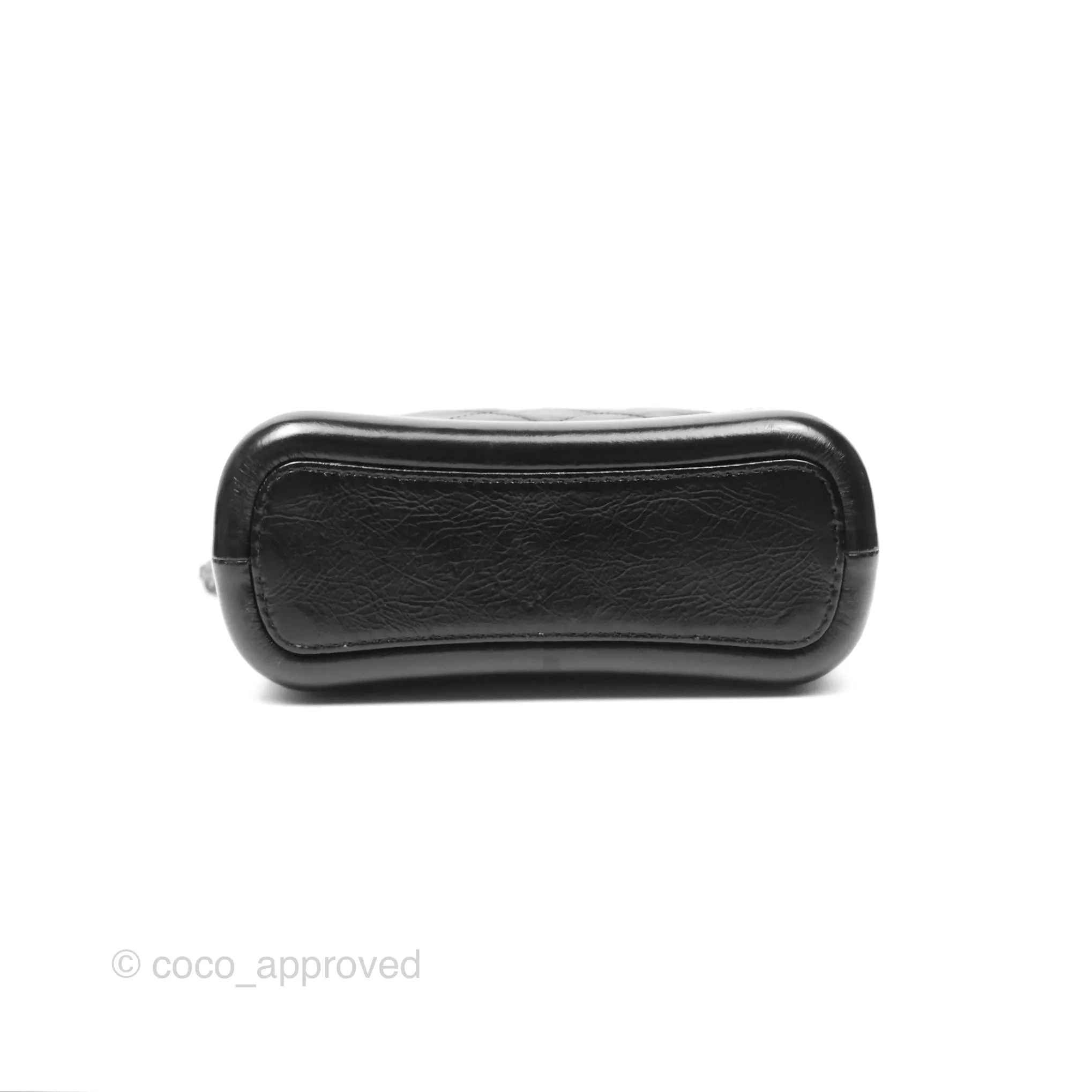 Chanel Small Gabrielle Hobo Quilted Black Aged Calfskin