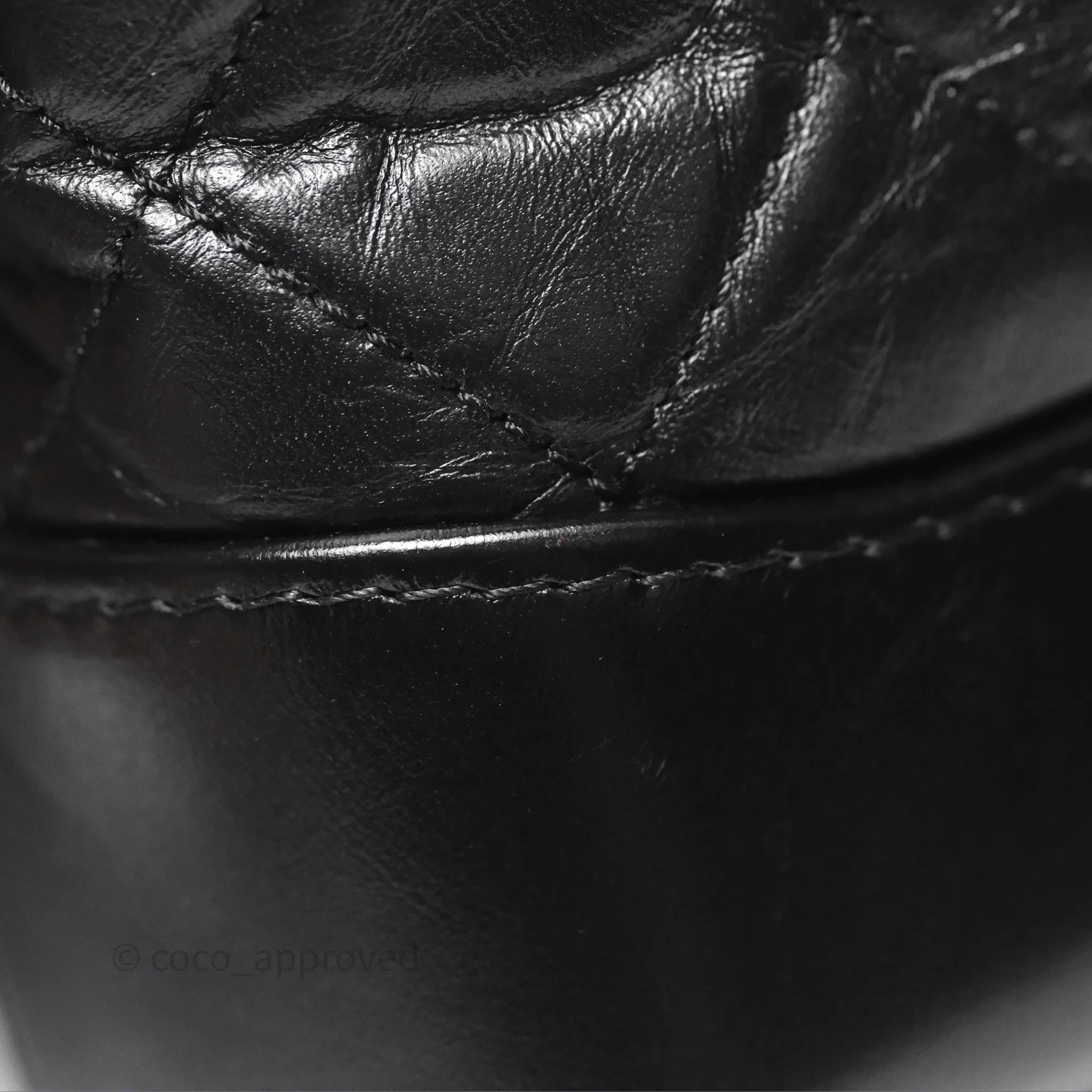 Chanel Small Gabrielle Hobo Quilted Black Aged Calfskin