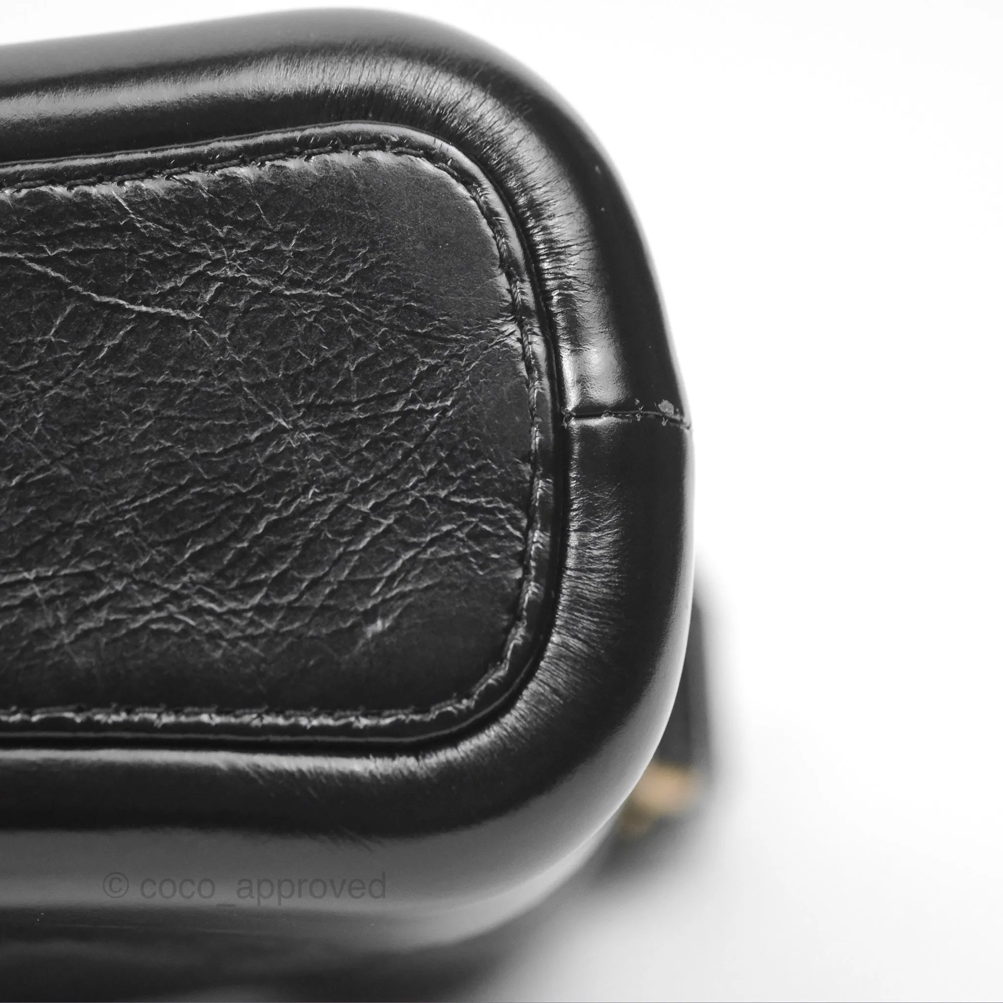Chanel Small Gabrielle Hobo Quilted Black Aged Calfskin