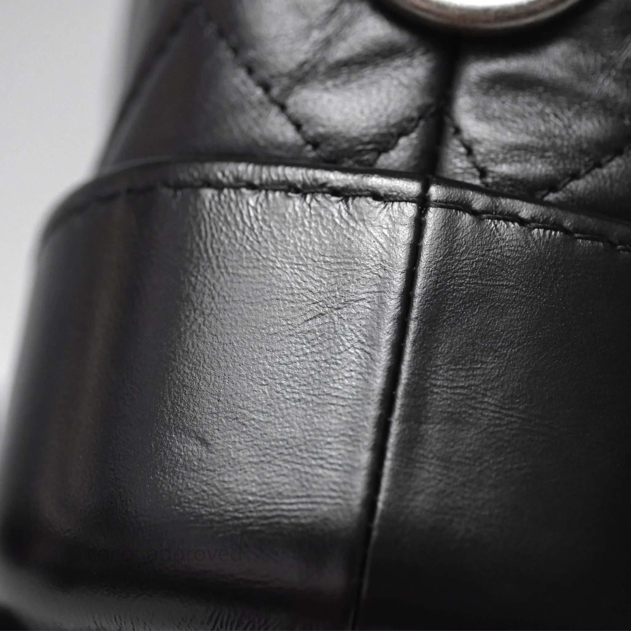 Chanel Small Gabrielle Hobo Quilted Black Aged Calfskin