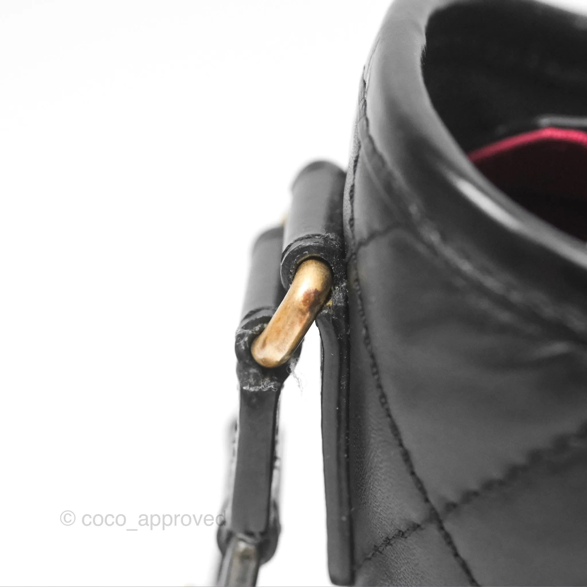 Chanel Small Gabrielle Hobo Quilted Black Aged Calfskin
