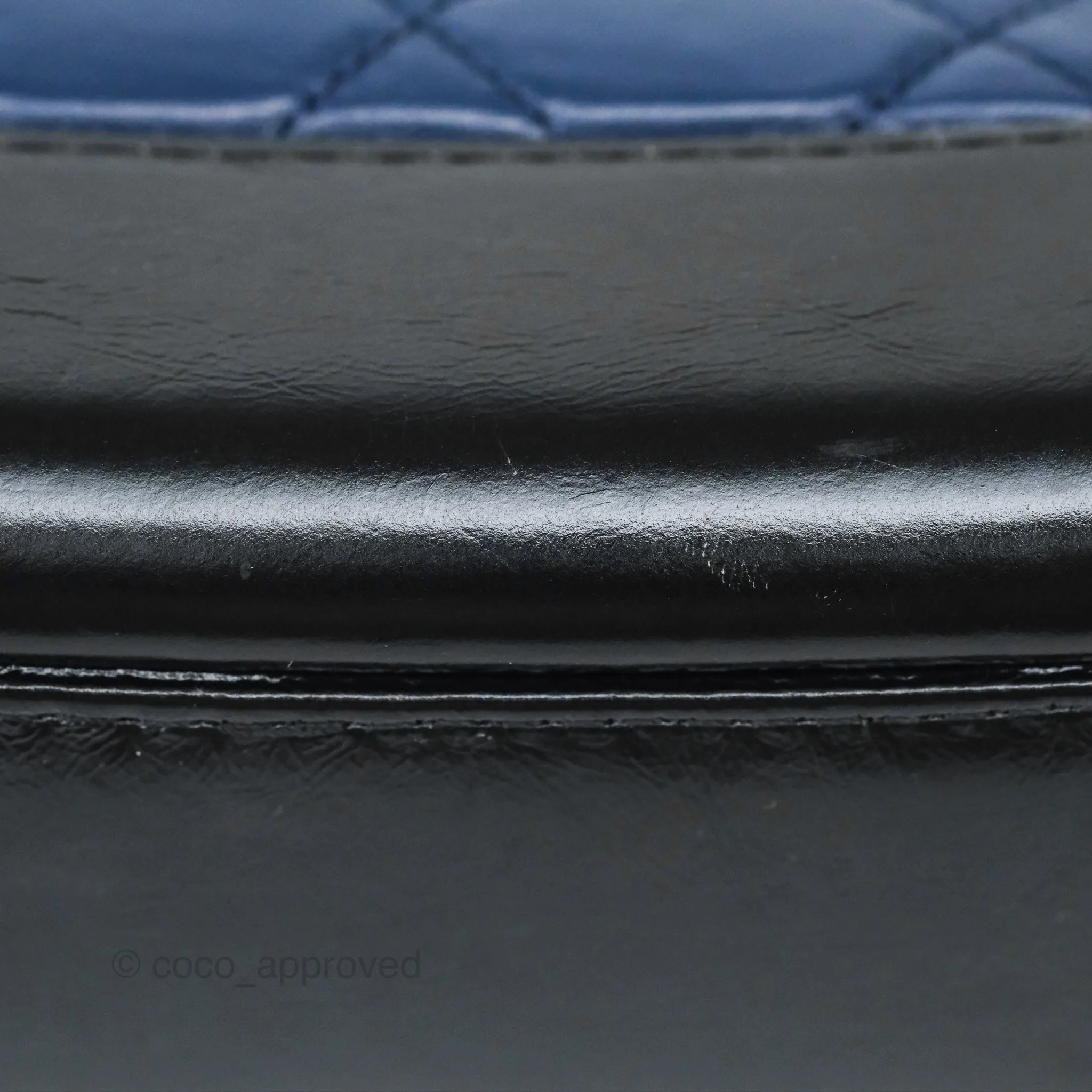 Chanel Small Gabrielle Hobo Quilted Black Navy Aged Calfskin