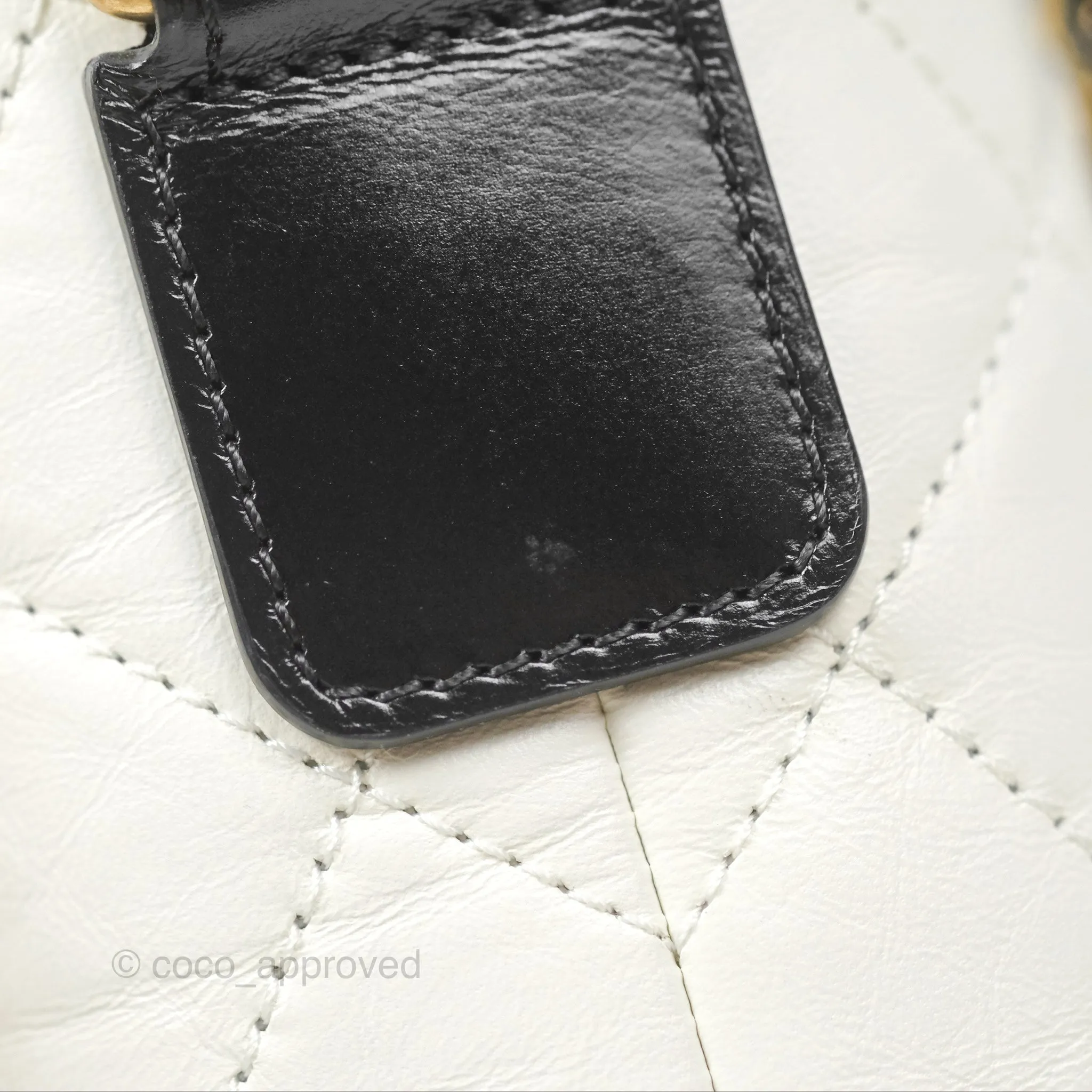 Chanel Small Gabrielle Hobo Quilted Black White Aged Calfskin