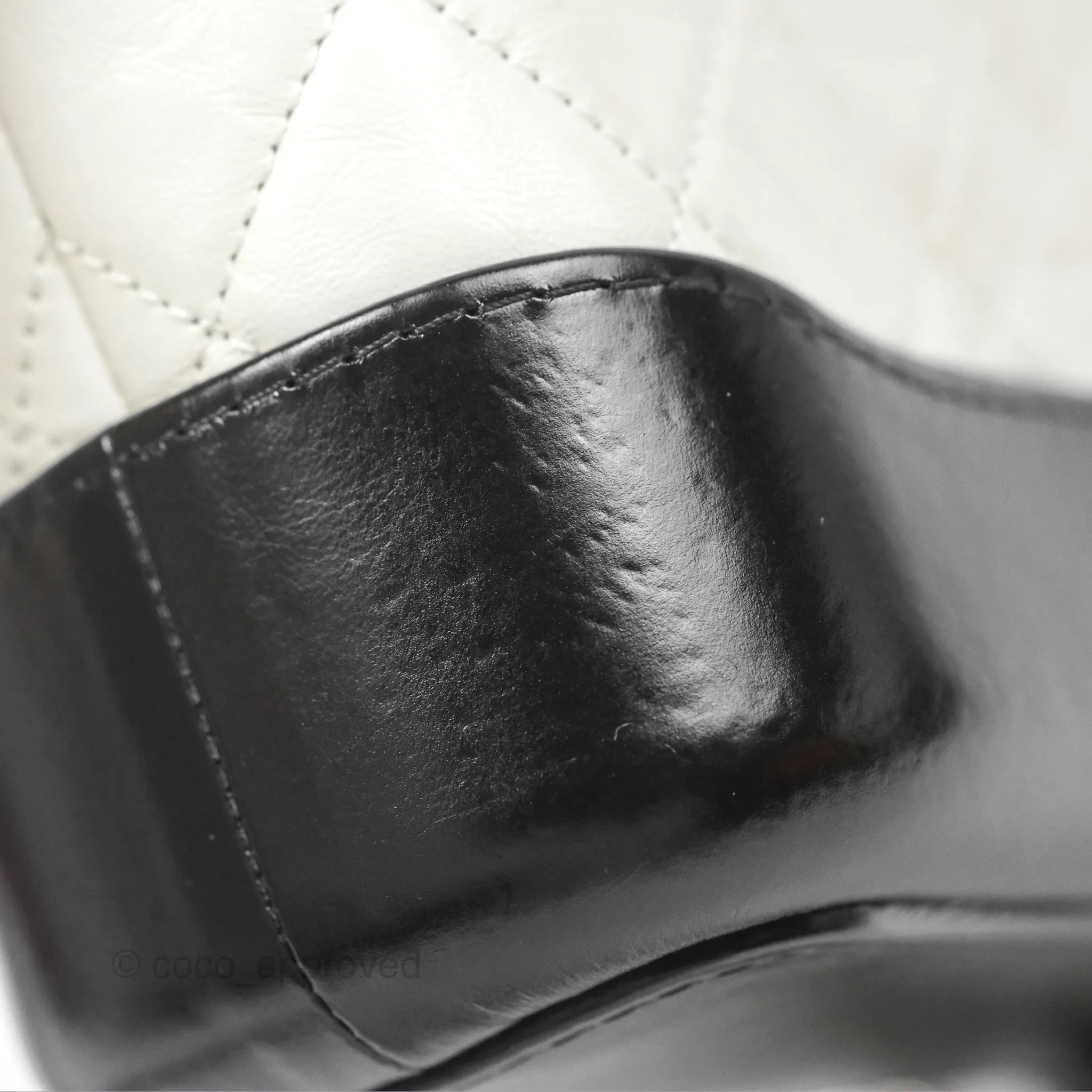 Chanel Small Gabrielle Hobo Quilted Black White Aged Calfskin