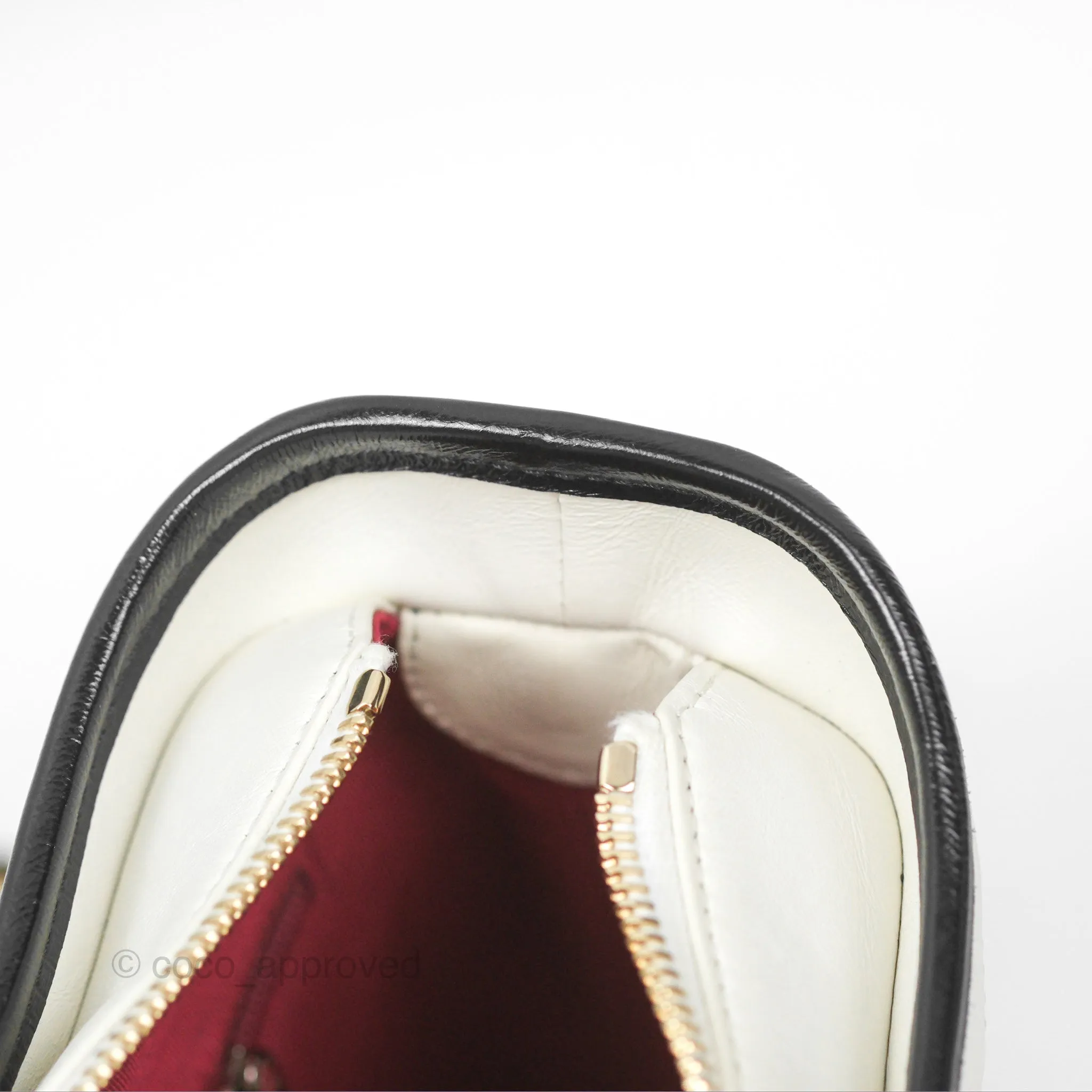 Chanel Small Gabrielle Hobo Quilted Black White Aged Calfskin