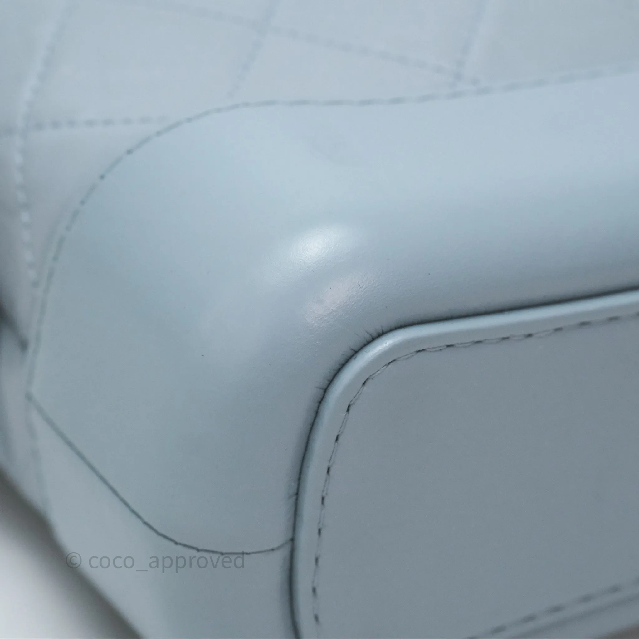 Chanel Small Gabrielle Hobo Quilted Light Blue Aged Calfskin