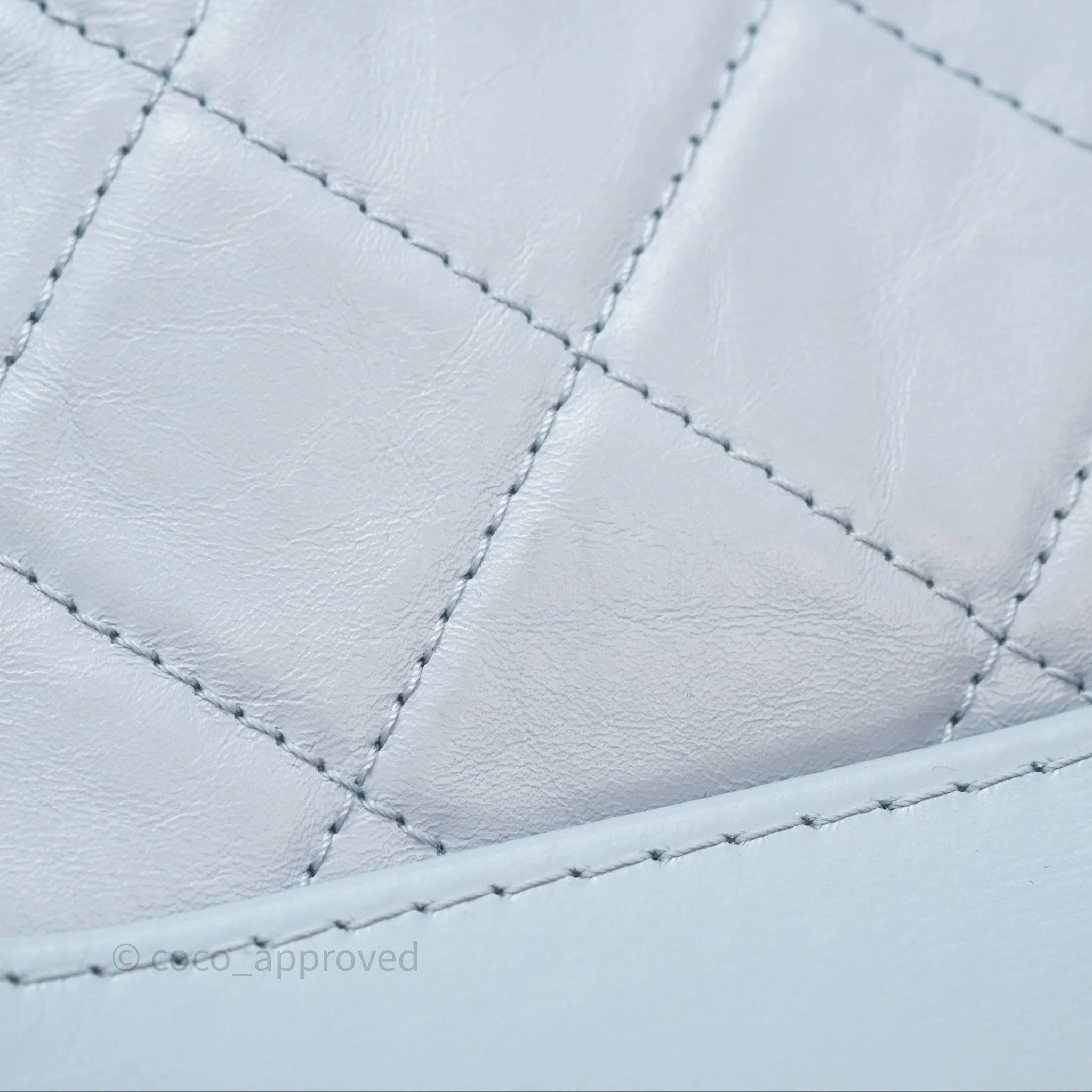 Chanel Small Gabrielle Hobo Quilted Light Blue Aged Calfskin