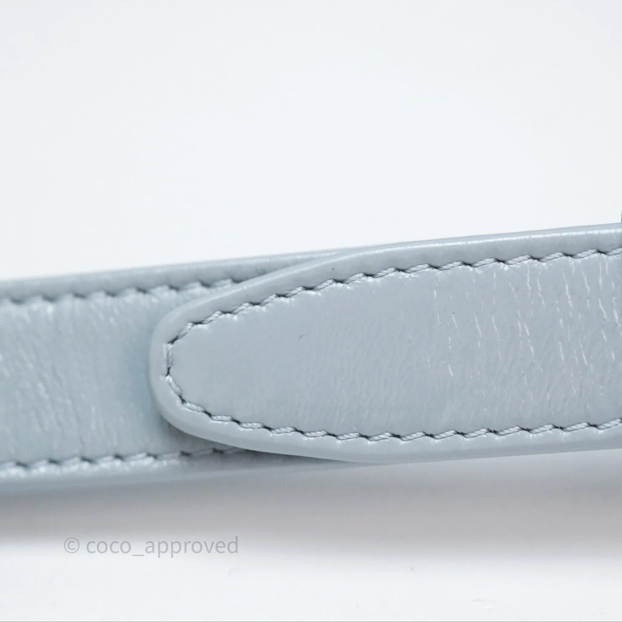 Chanel Small Gabrielle Hobo Quilted Light Blue Aged Calfskin