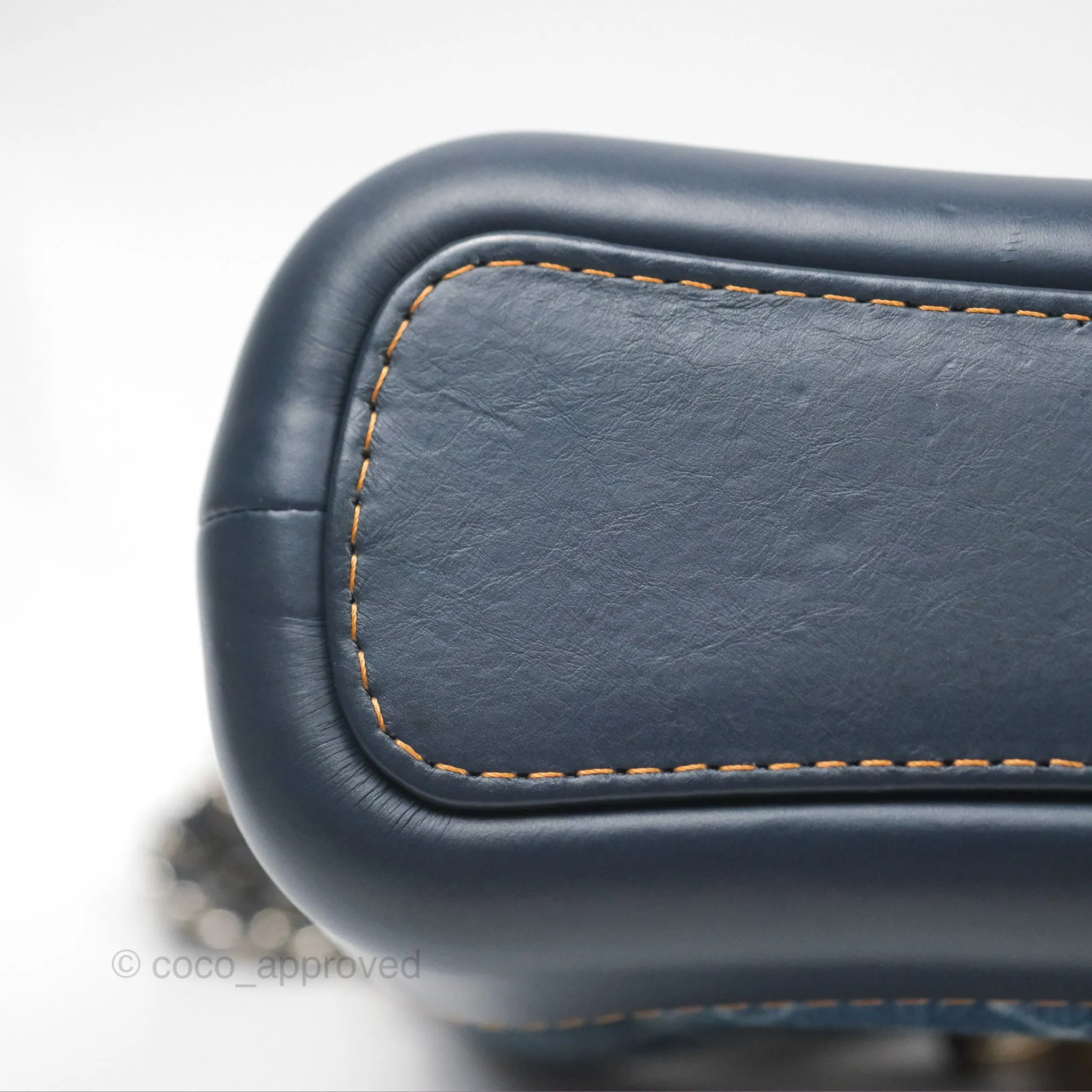 Chanel Small Gabrielle Hobo Quilted Navy Aged Denim