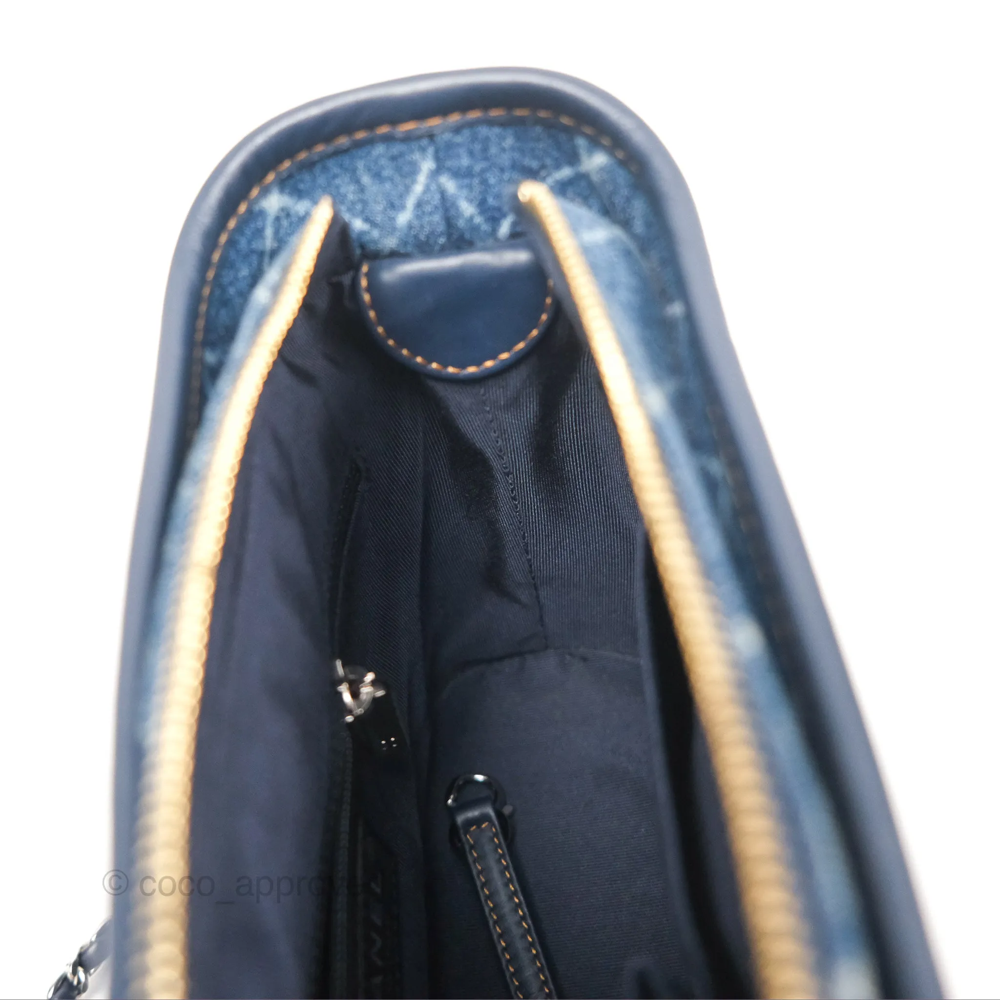 Chanel Small Gabrielle Hobo Quilted Navy Aged Denim