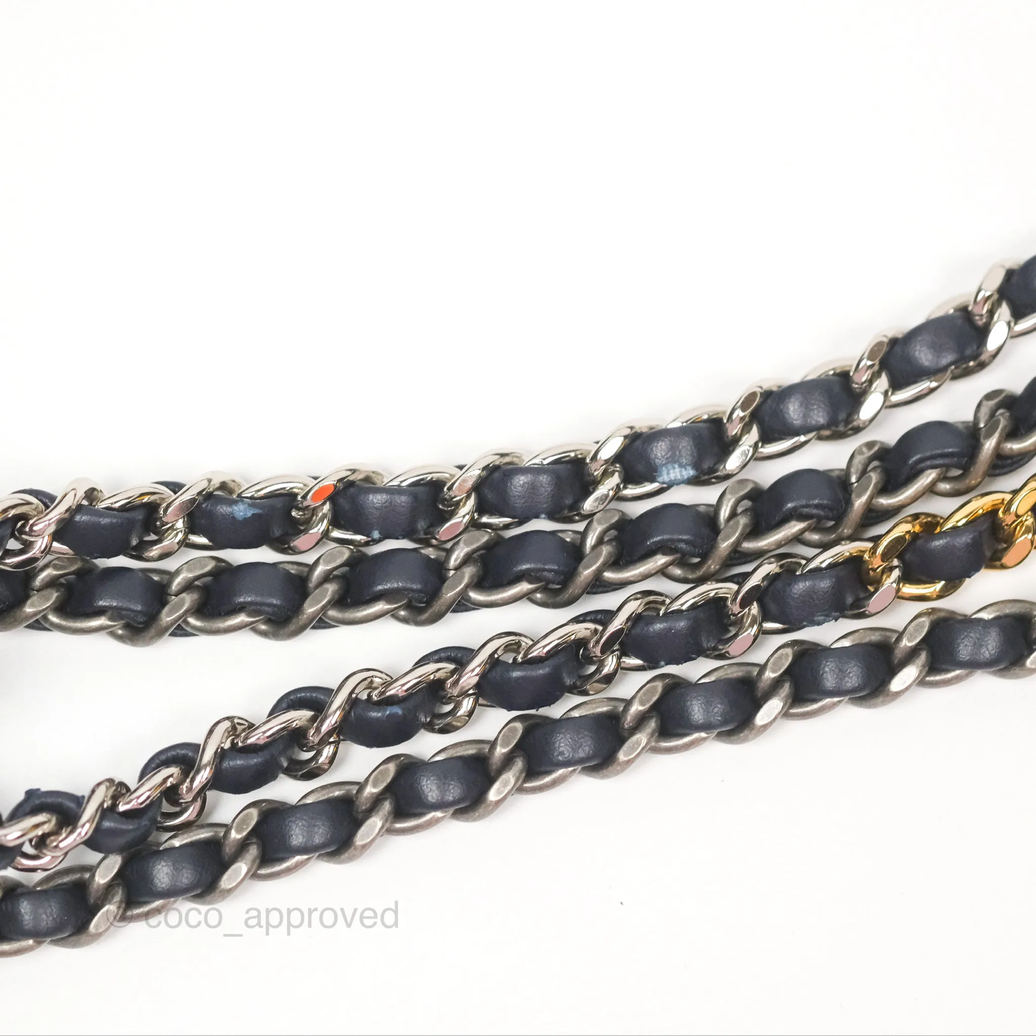 Chanel Small Gabrielle Hobo Quilted Navy Aged Denim