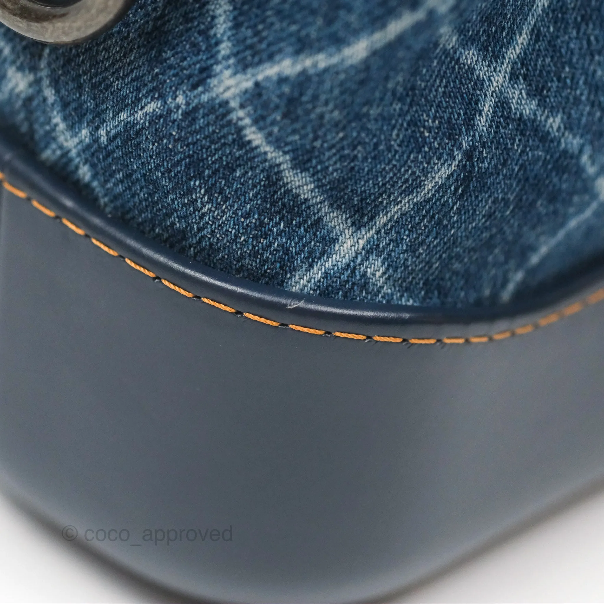 Chanel Small Gabrielle Hobo Quilted Navy Aged Denim