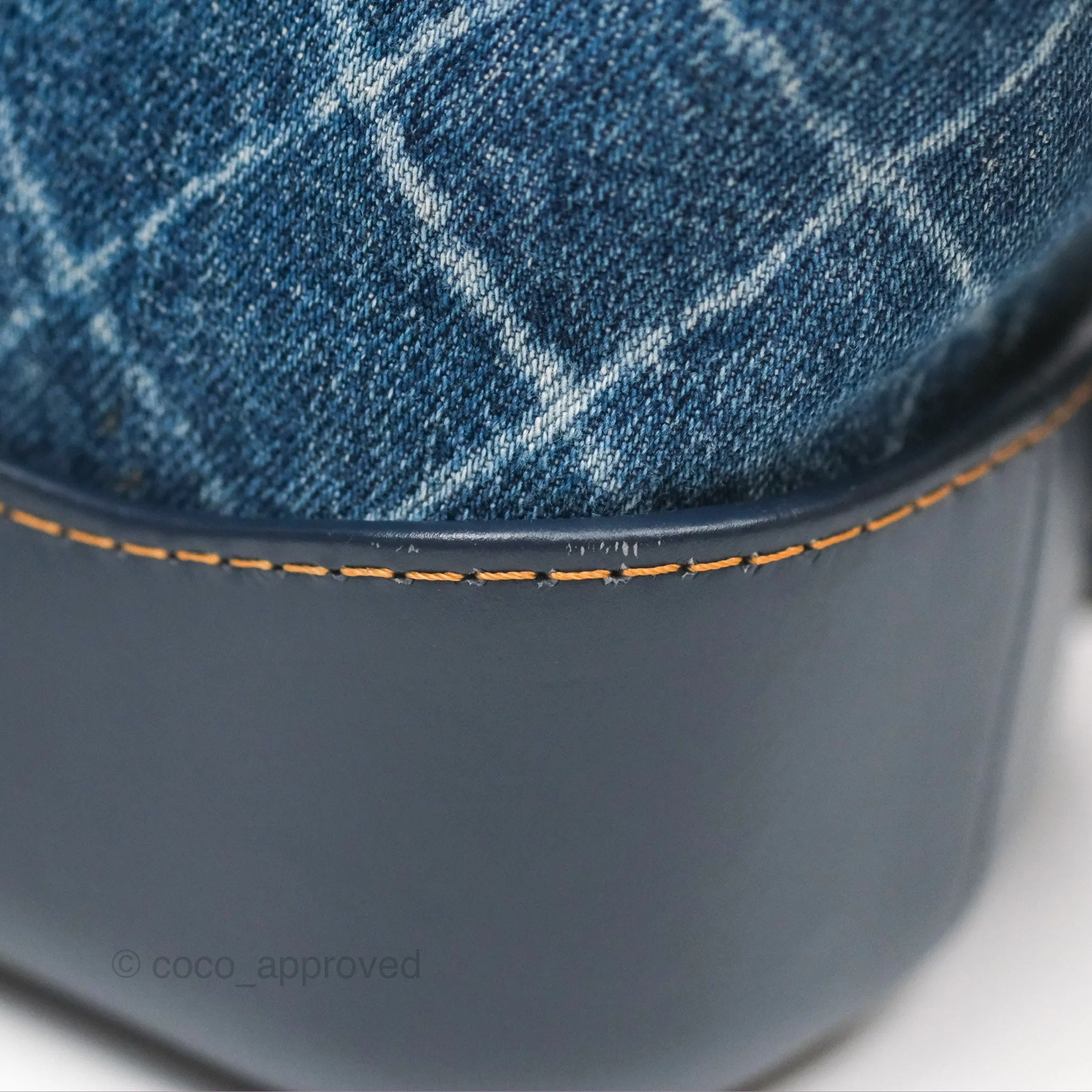 Chanel Small Gabrielle Hobo Quilted Navy Aged Denim