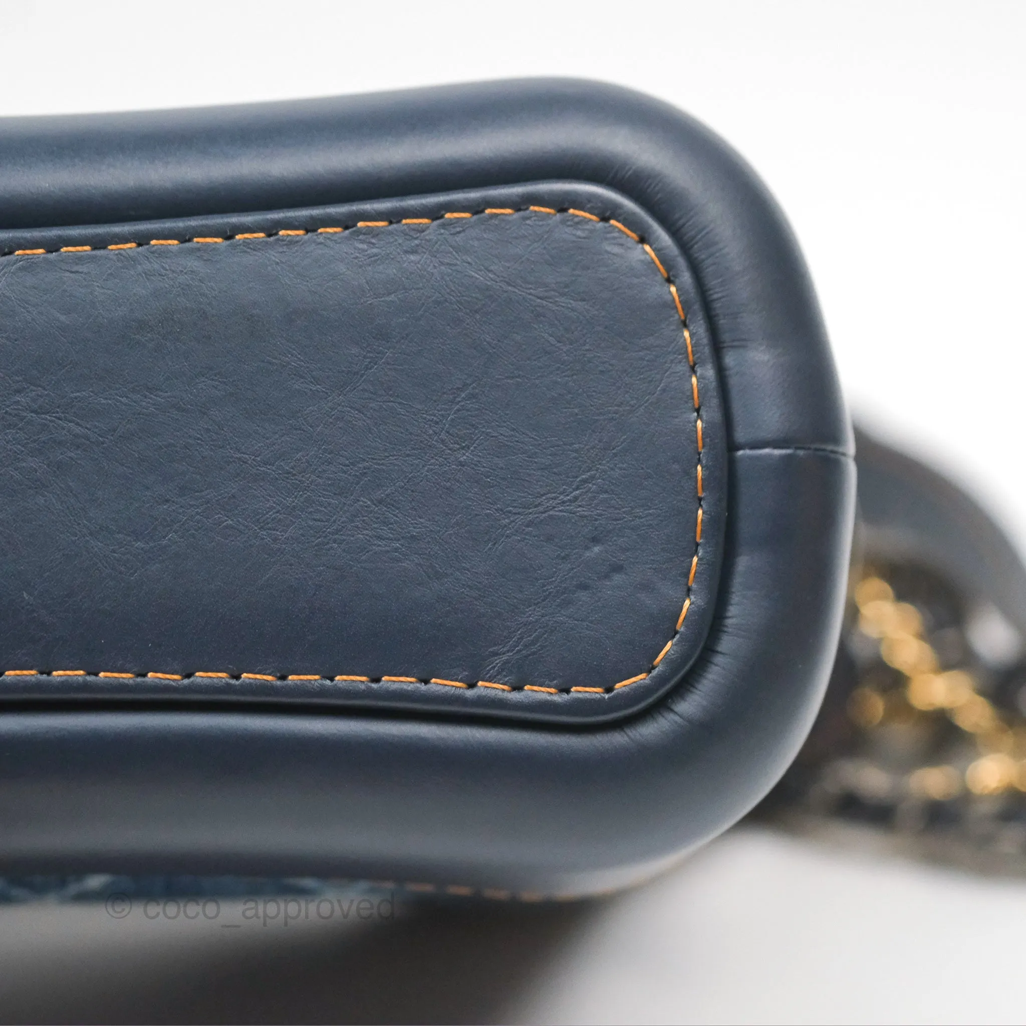 Chanel Small Gabrielle Hobo Quilted Navy Aged Denim