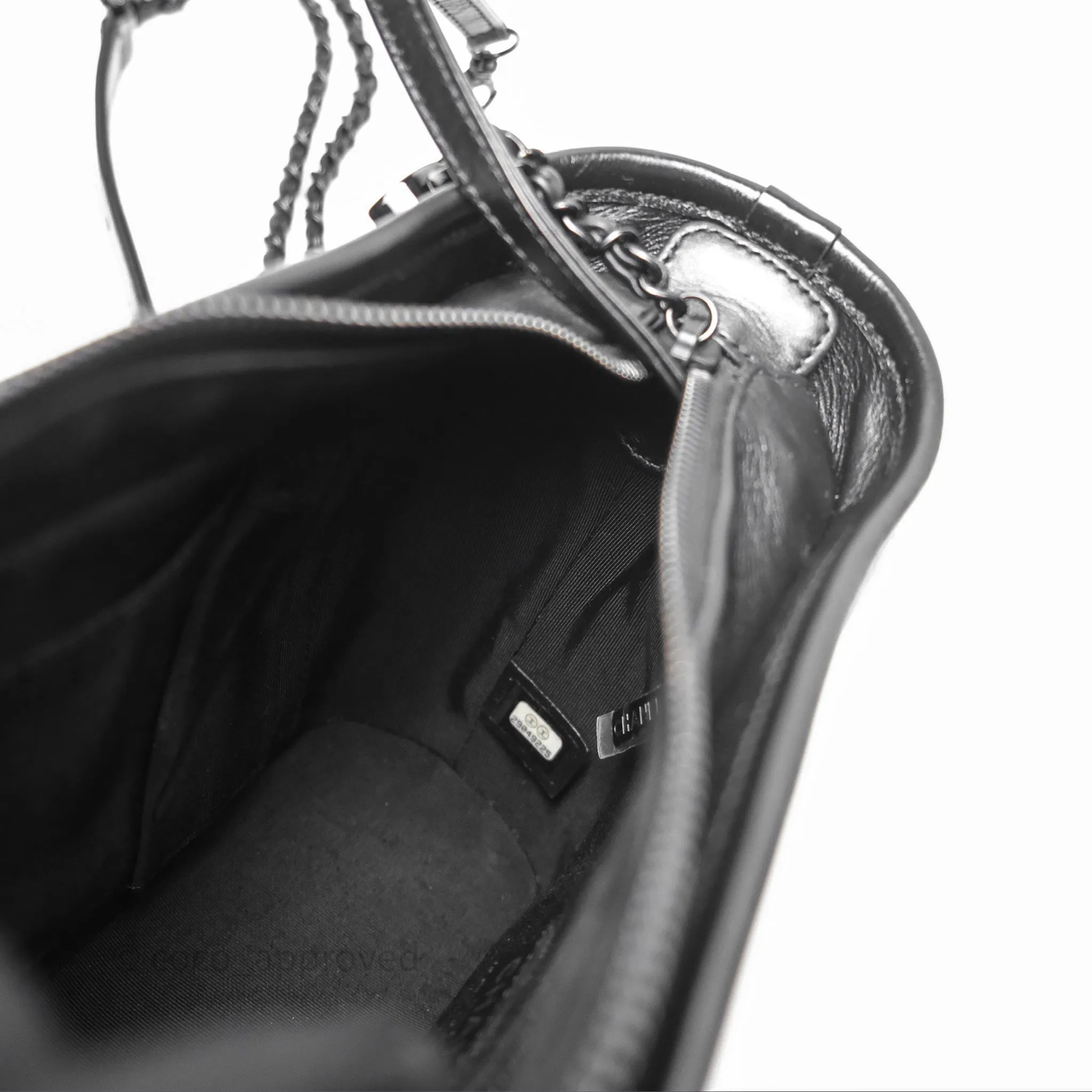 Chanel Small Gabrielle Hobo Quilted So Black Aged Calfskin